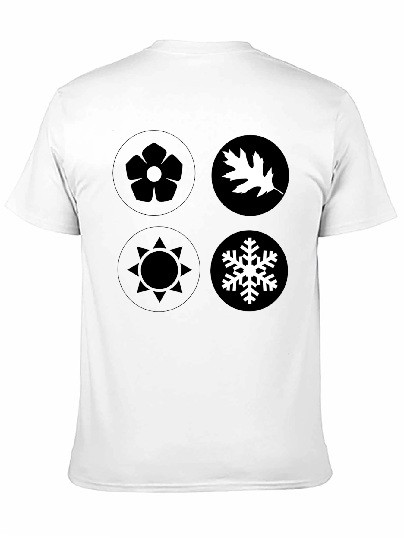 Seasons Graphic Tee - Black Cotton Casual Wear - 11