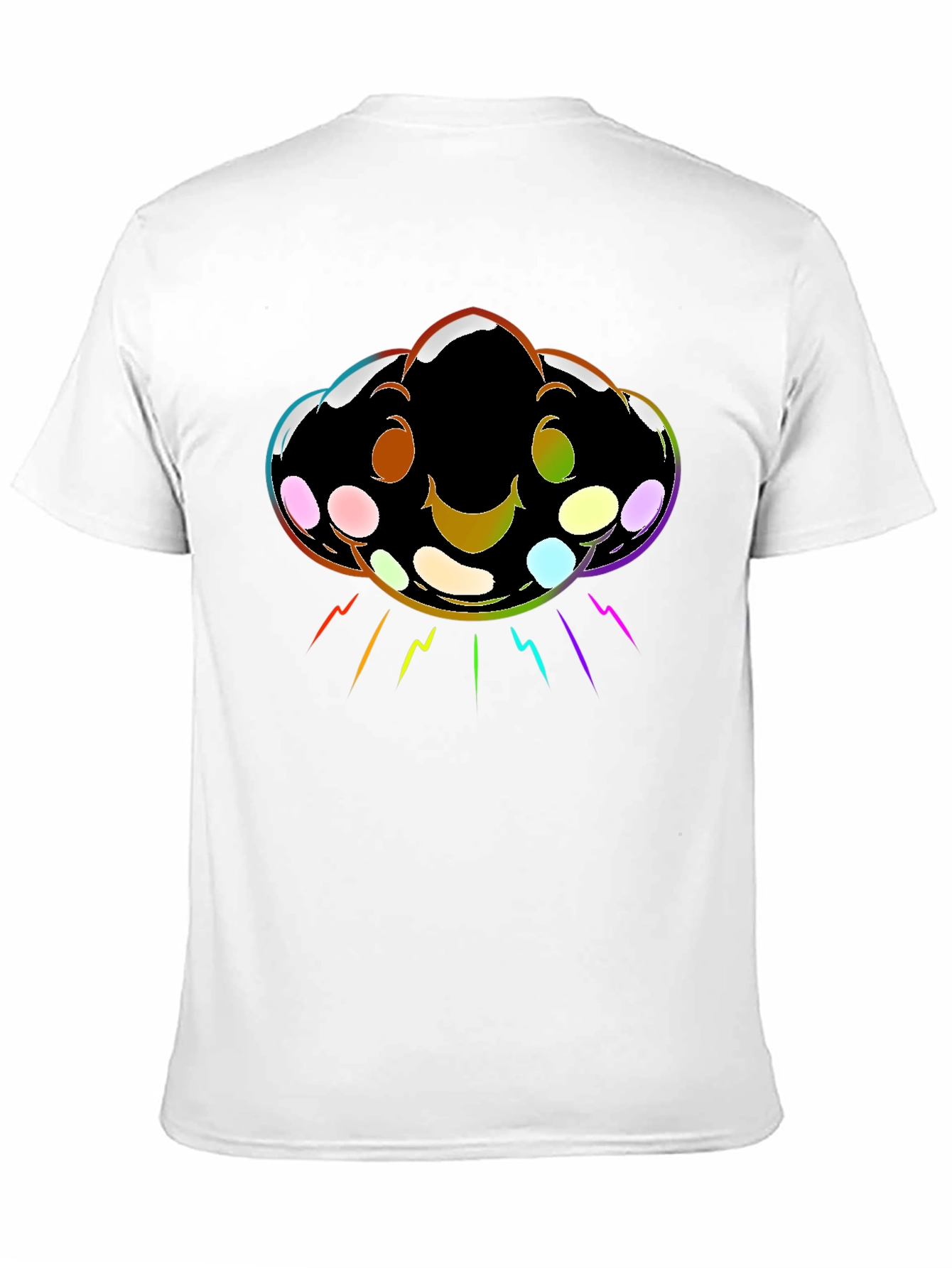 Black Rainbow Cloud UFO Graphic T-Shirt view 11