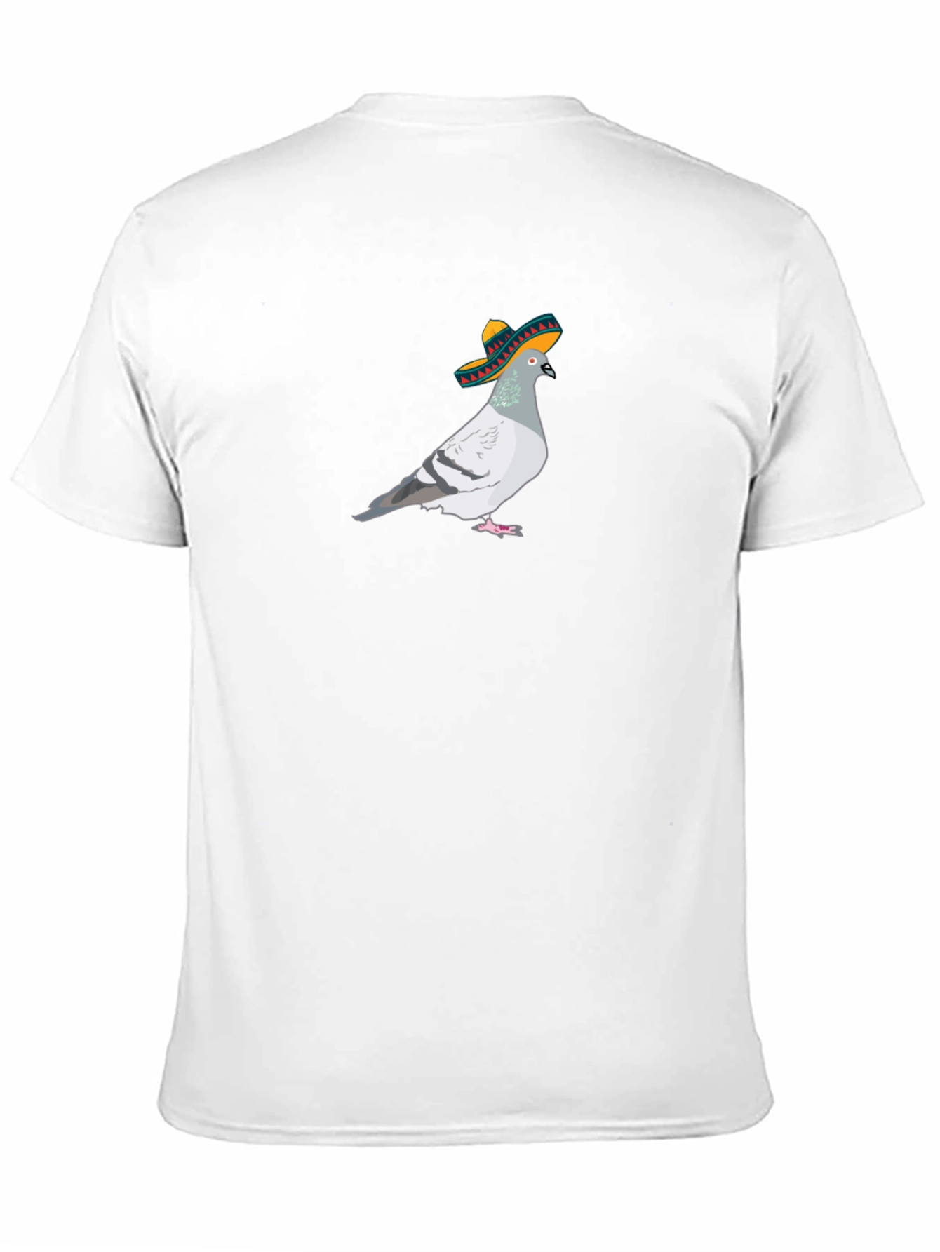 Black Pigeon in Sombrero Graphic T-Shirt view 11