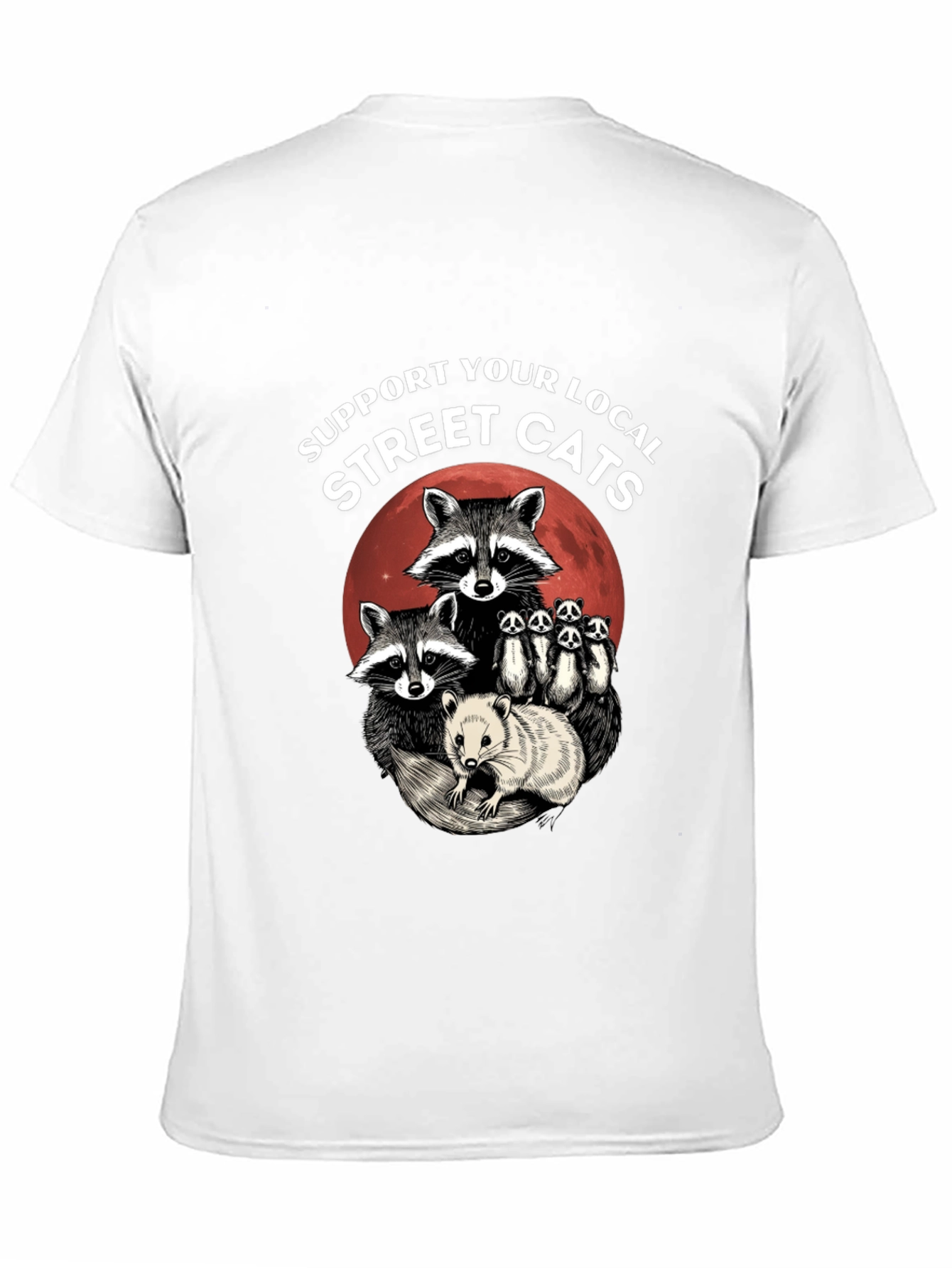 Black Support Your Local Street Cats T-Shirt view 11