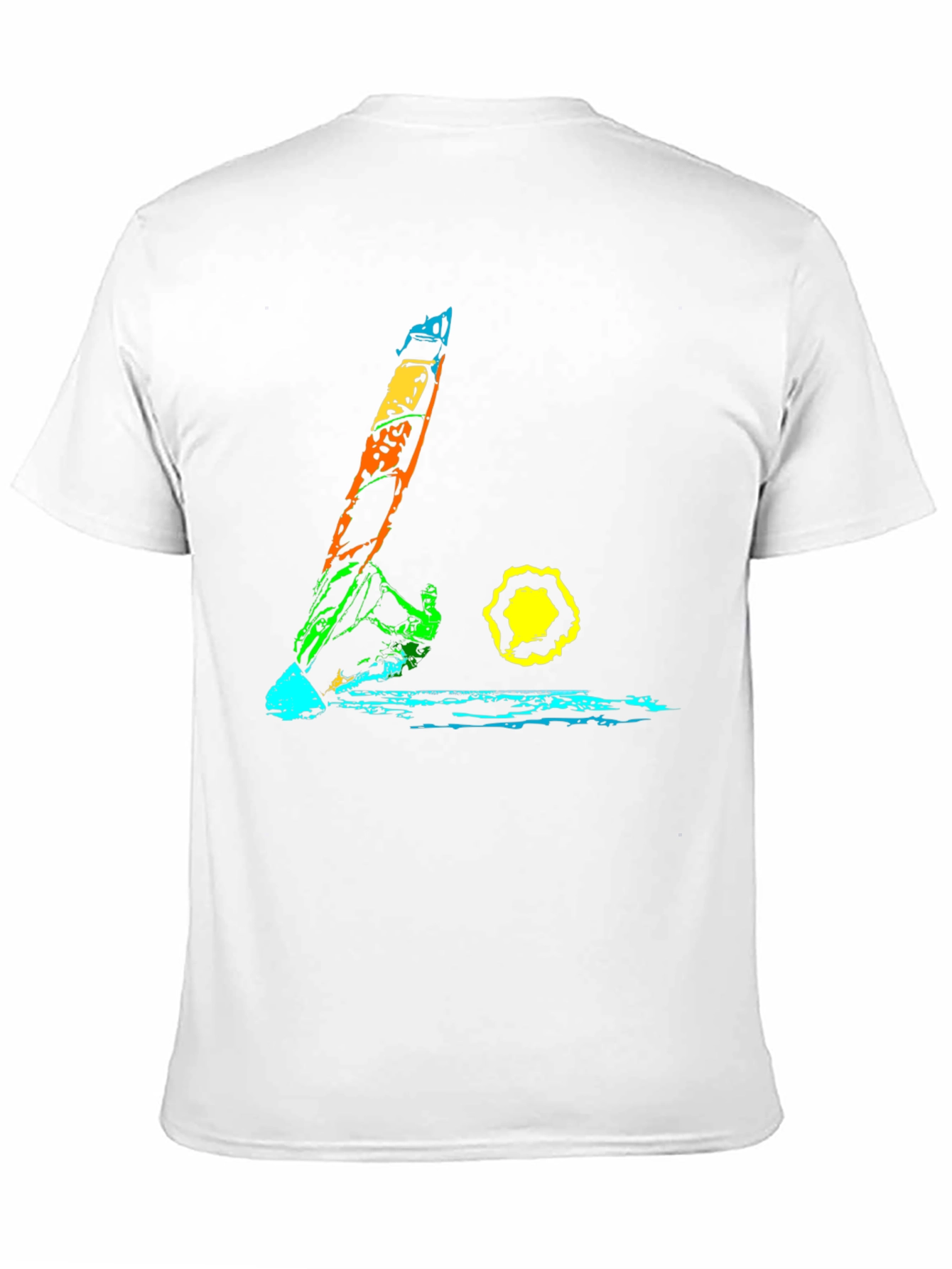 Black Abstract Design Men's Black T-Shirt view 11