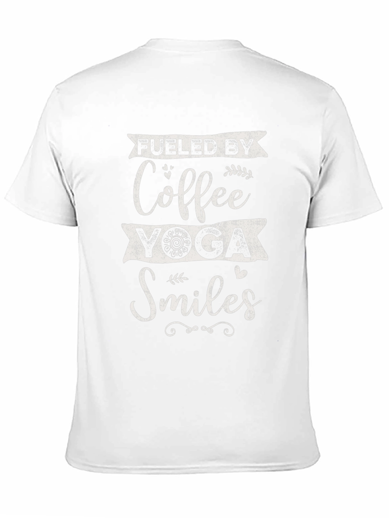 Black Fueled By Coffee, Yoga, and Smiles T-Shirt view 11