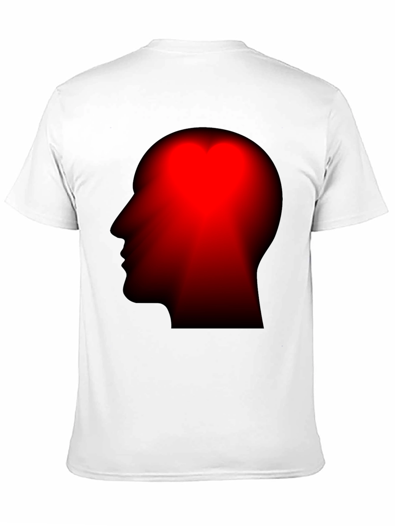 Black Red Head Silhouette Black T-Shirt view 11