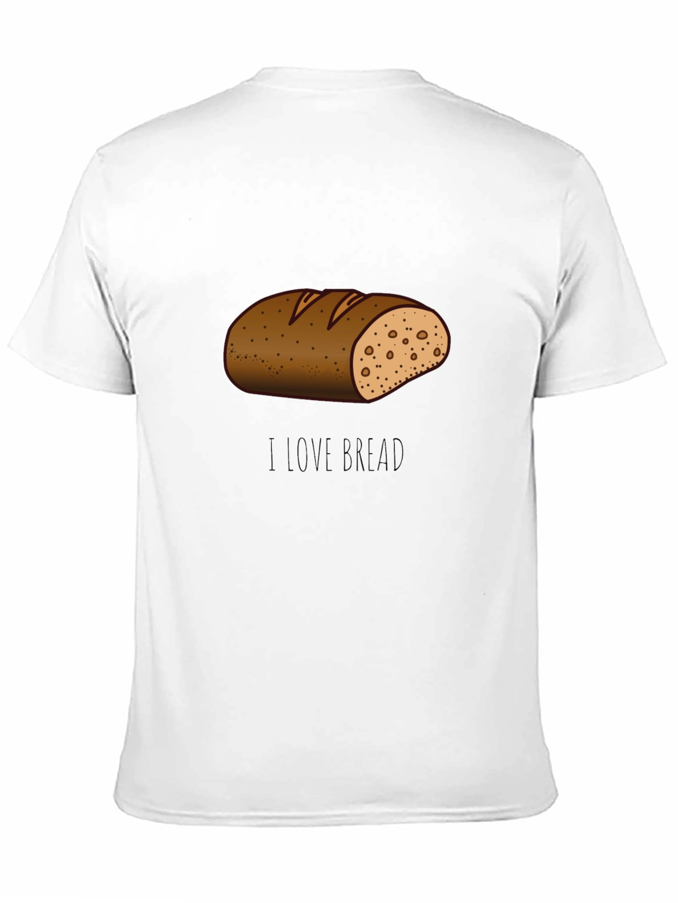 Black I Love Bread T-Shirt Funny Cartoon Loaf Tee view 11