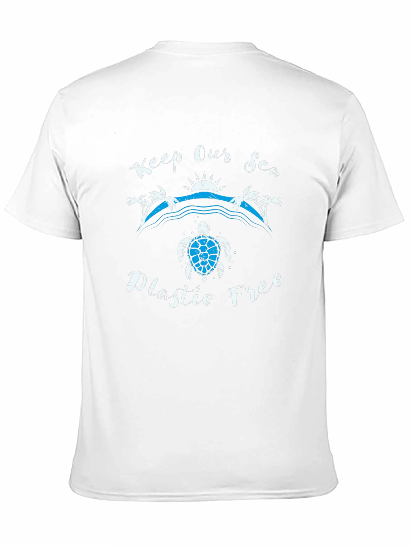 Black Keep Our Sea Plastic Free Black T-Shirt view 11