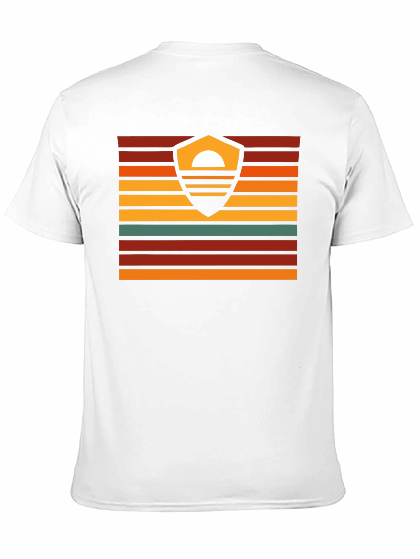 Black Sunset Shield Graphic Tee - Retro Style view 11