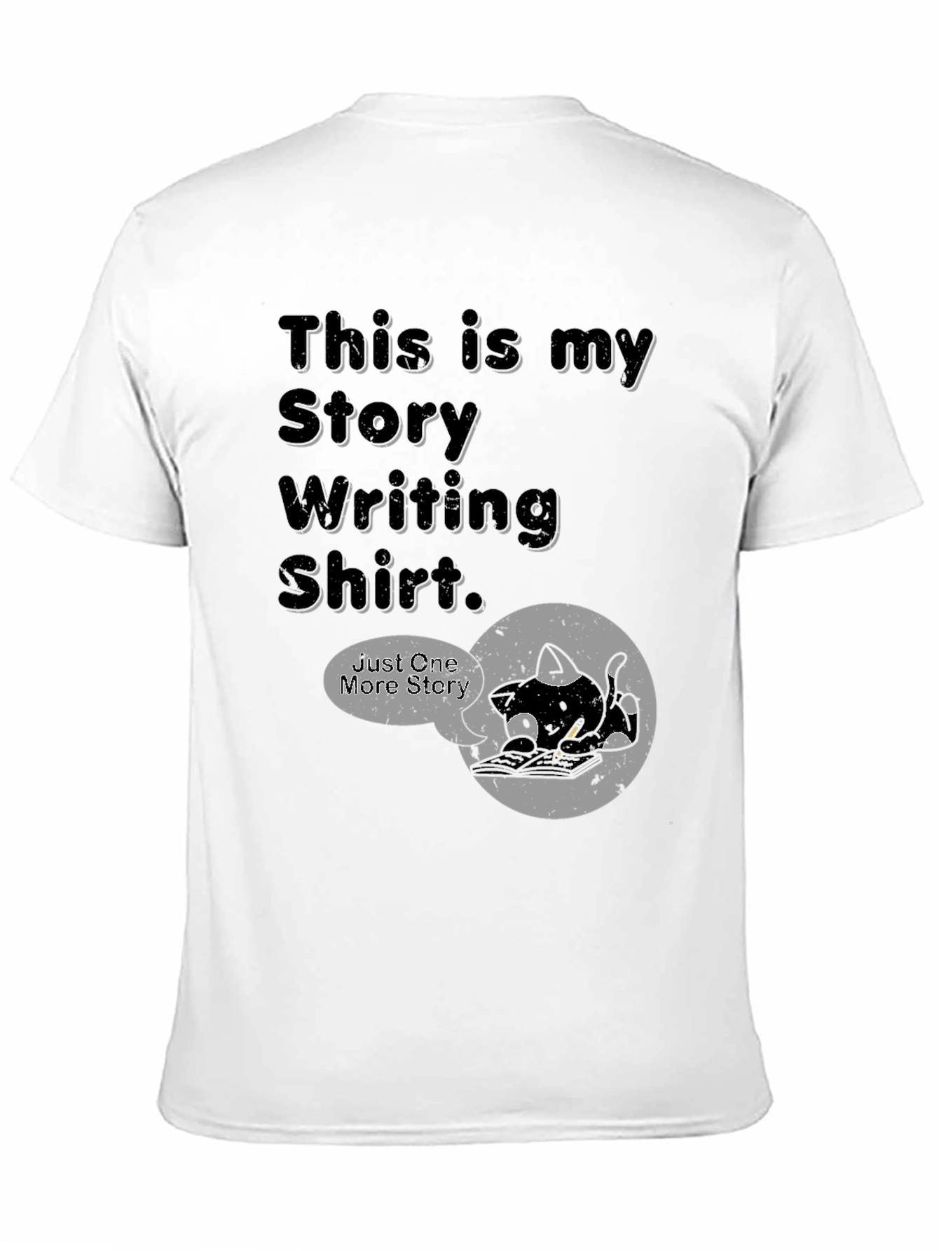 Black Story Writing Shirt - Just One More Story Tee view 11