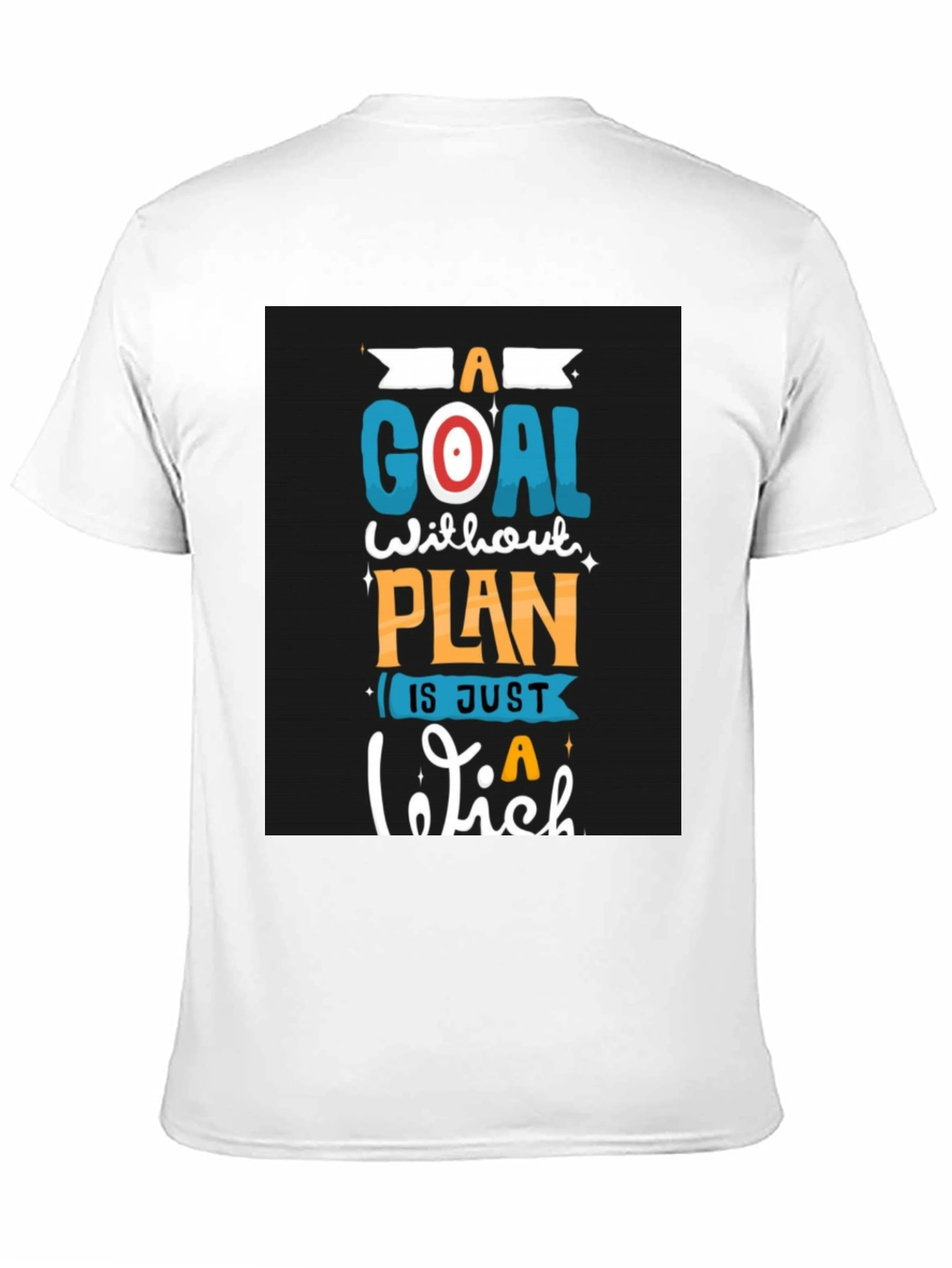Black Motivational Goal Plan Black T-Shirt view 11