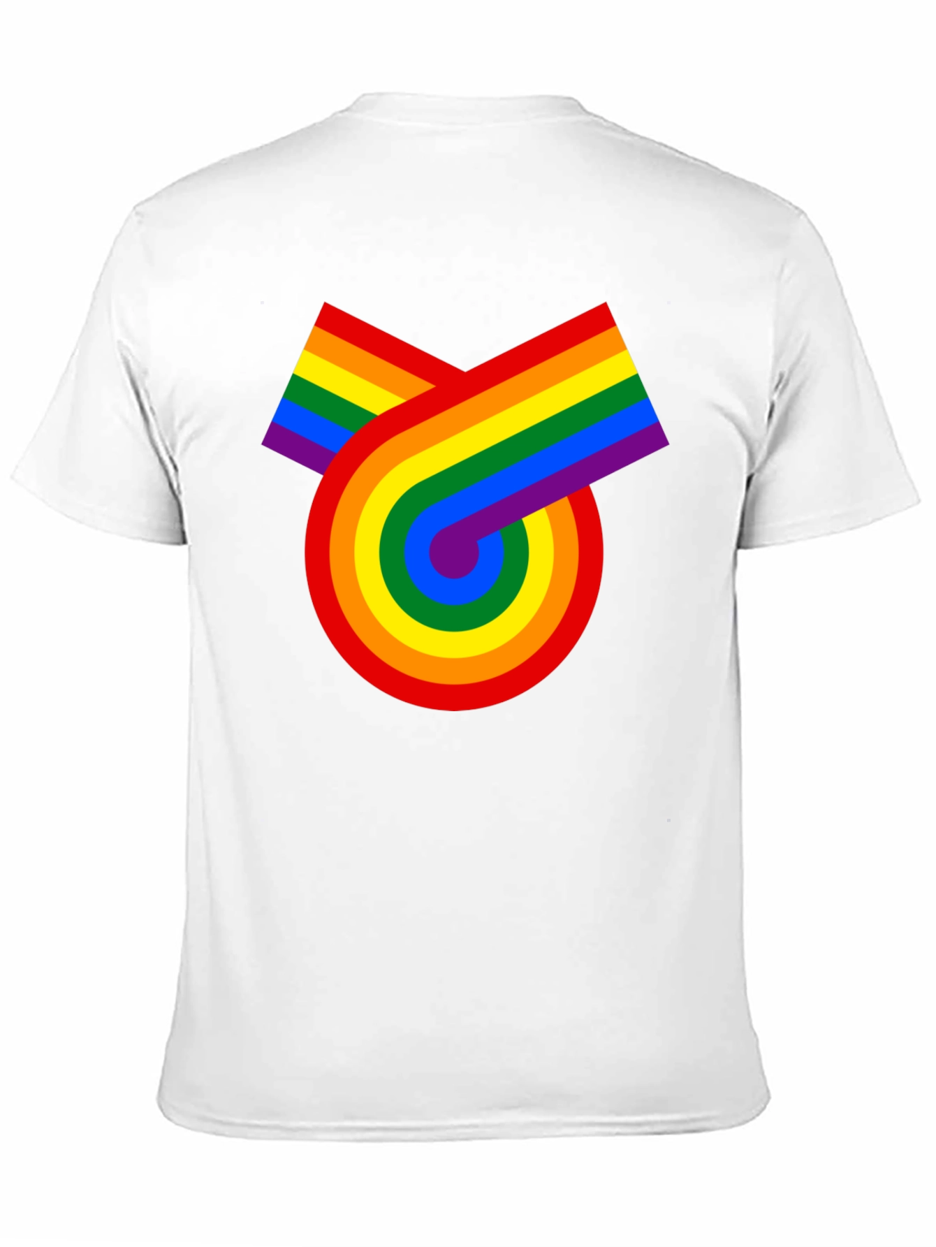 Black Retro Rainbow Graphic Tee - Pride Celebration view 11