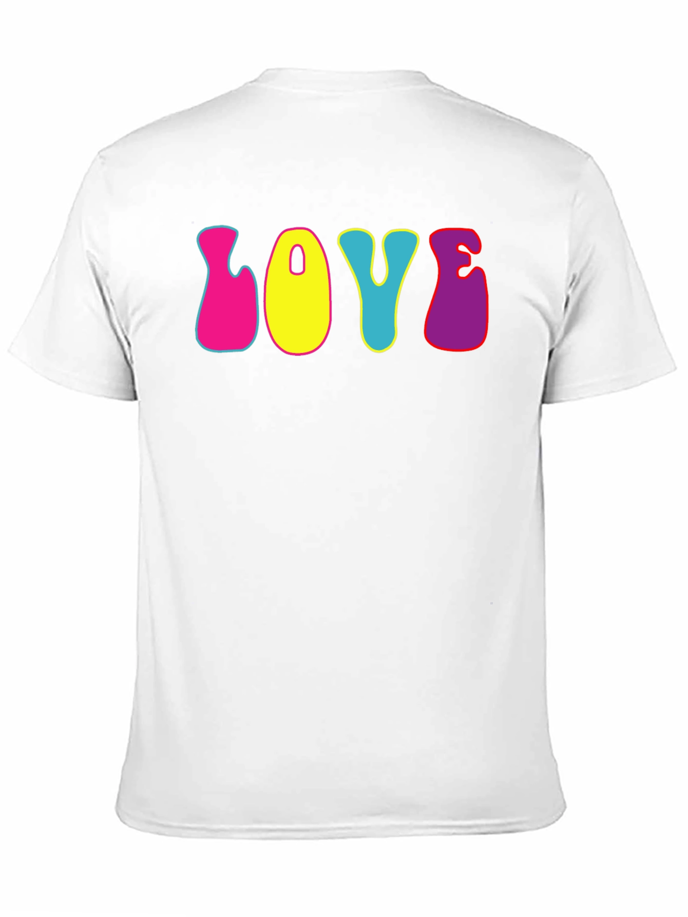 Black Retro "Love" Graphic Tee - Black Cotton T-Shirt view 11