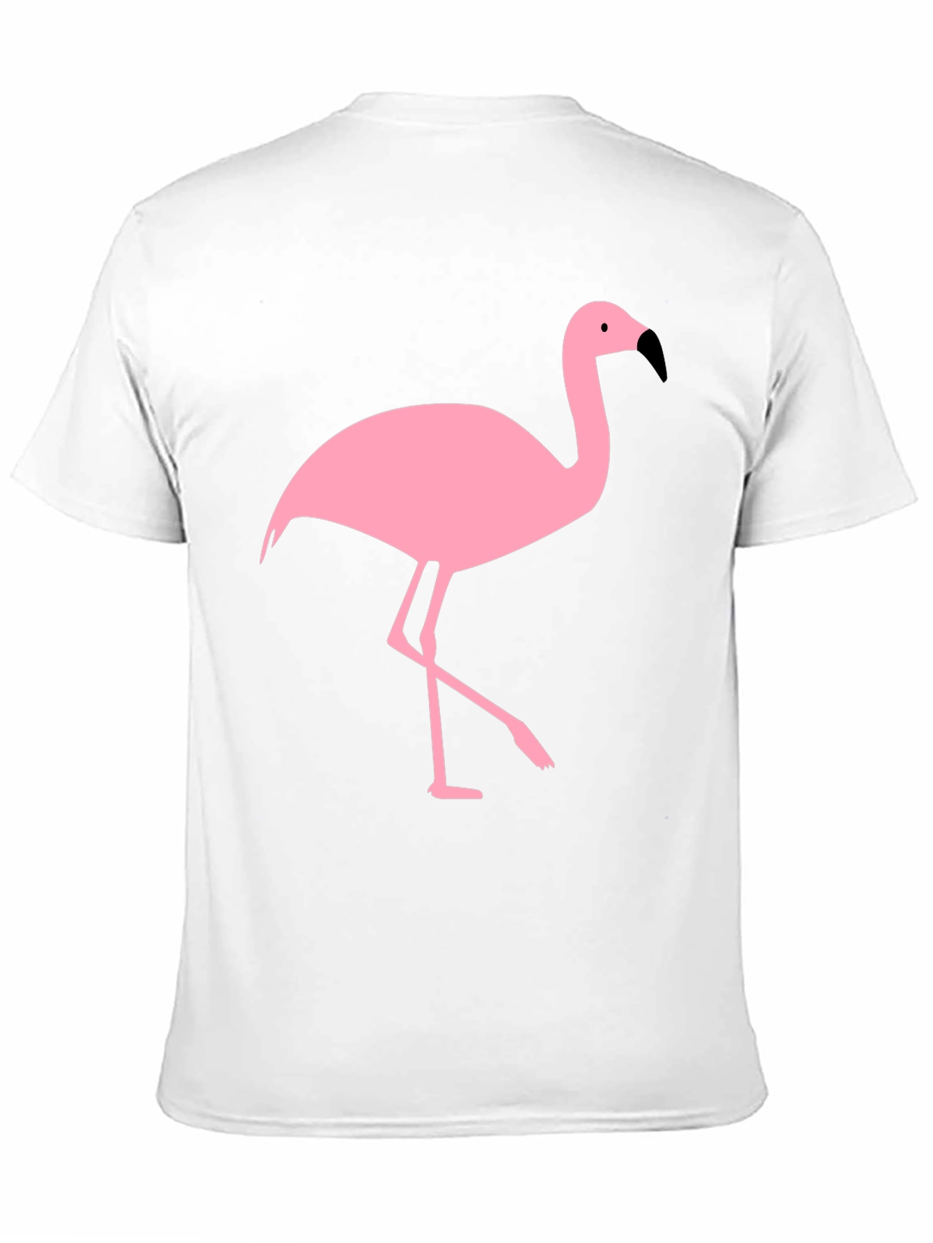 Black Black T-Shirt with Pink Flamingo Graphic view 11
