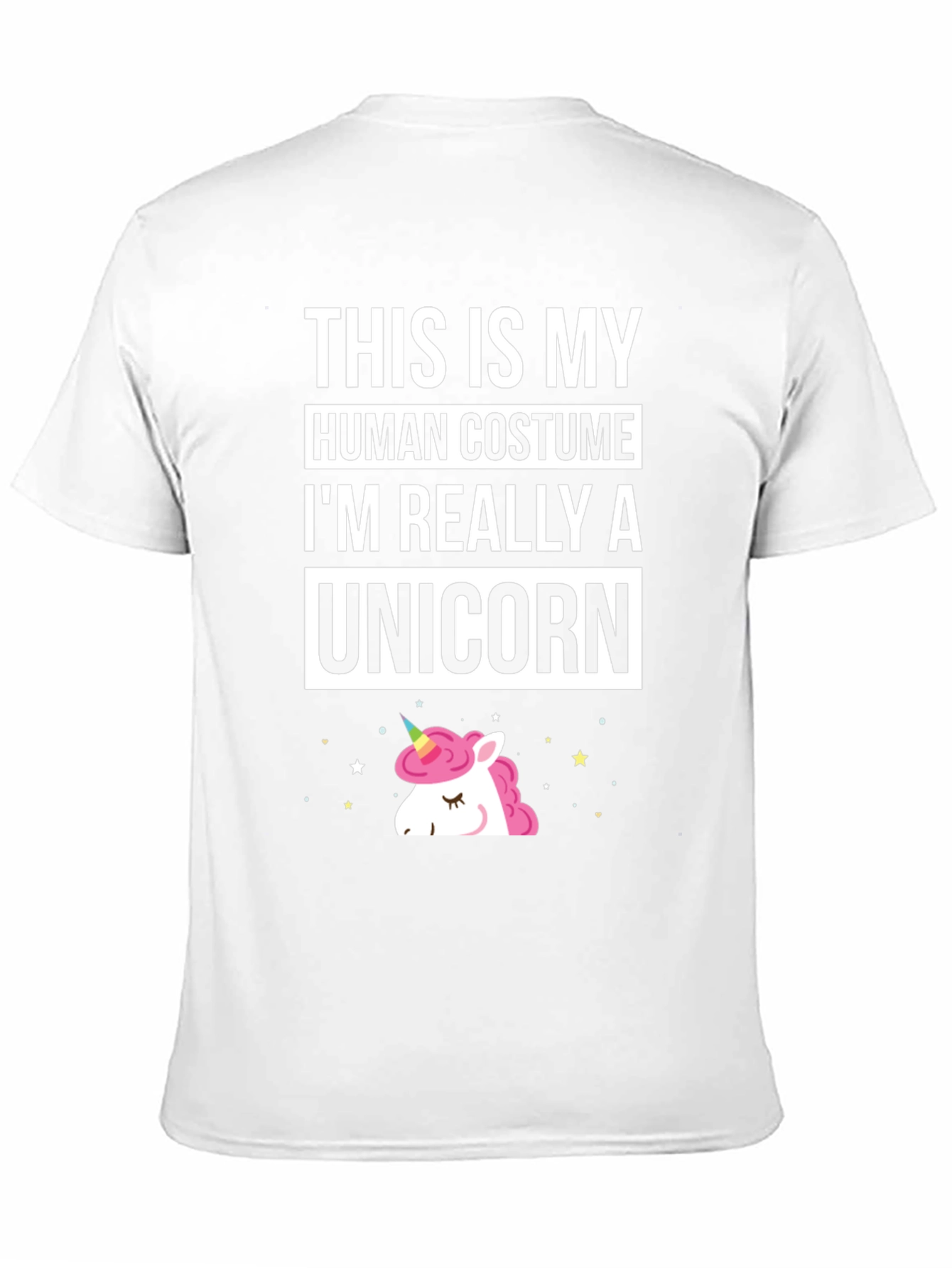 Black Unicorn Human Costume T-Shirt, Funny Graphic Tee view 11