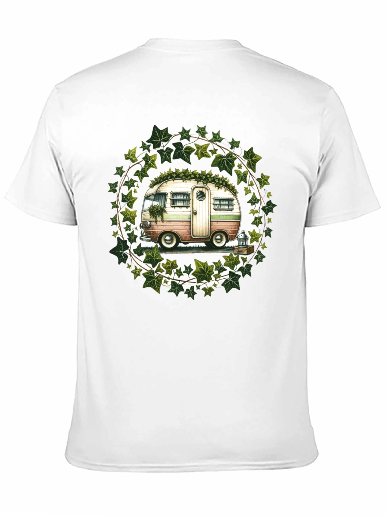 Black Vintage Camper T-Shirt: Nature Lover's Tee view 11