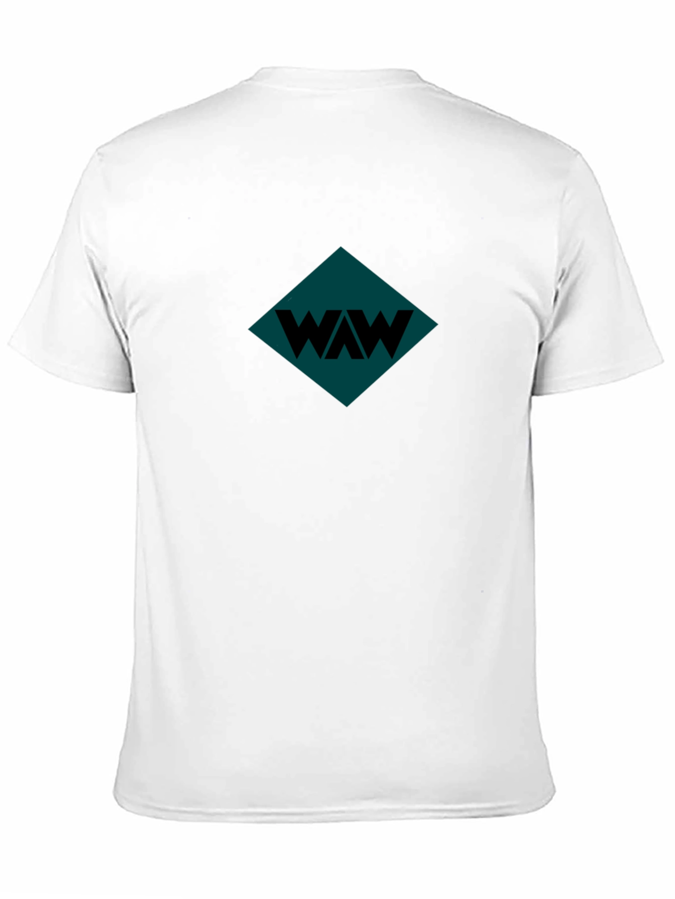 Black Modern WAW Graphic Black T-Shirt view 11