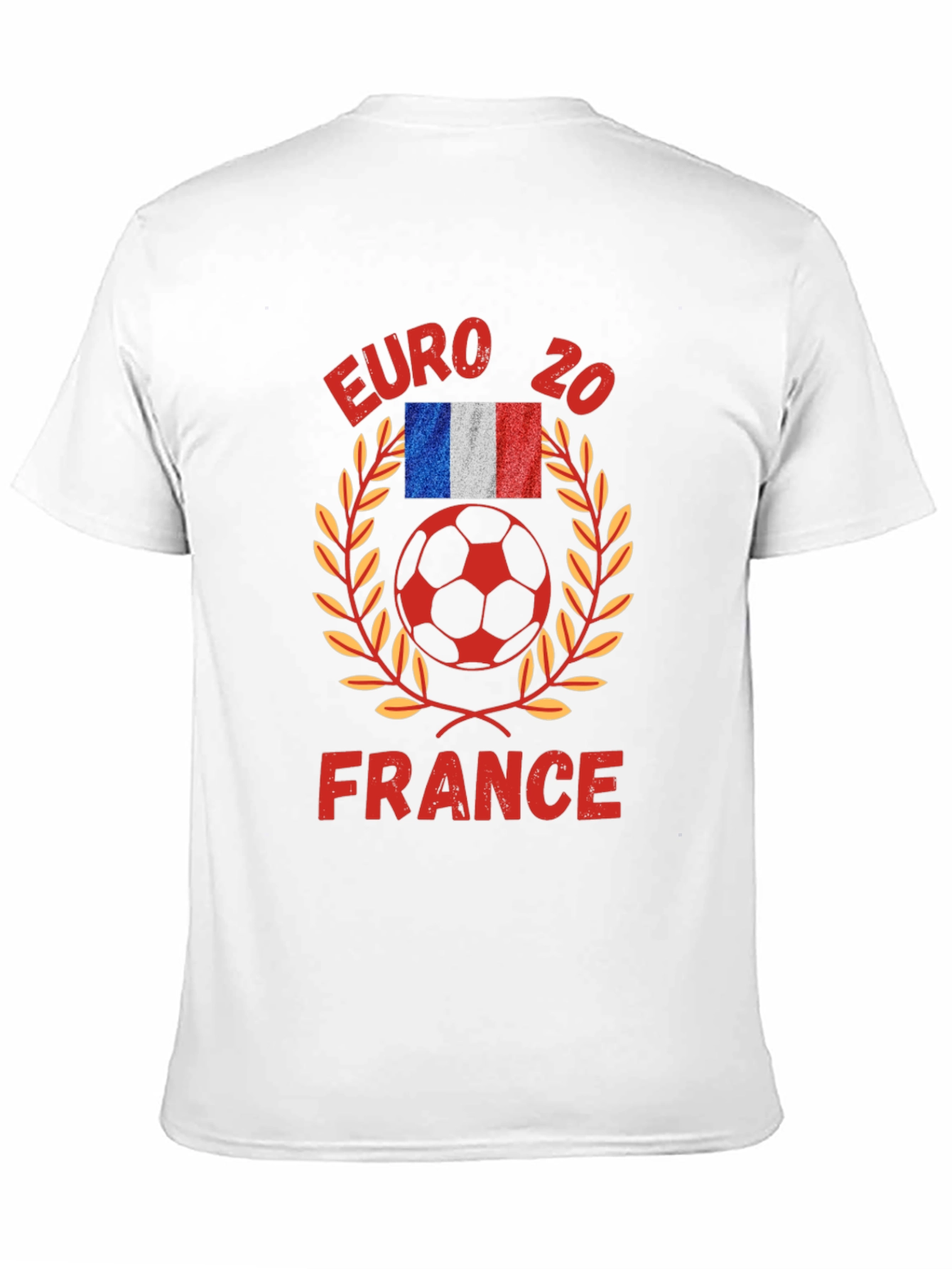 Black Euro 20 France Soccer Graphic T-Shirt view 11