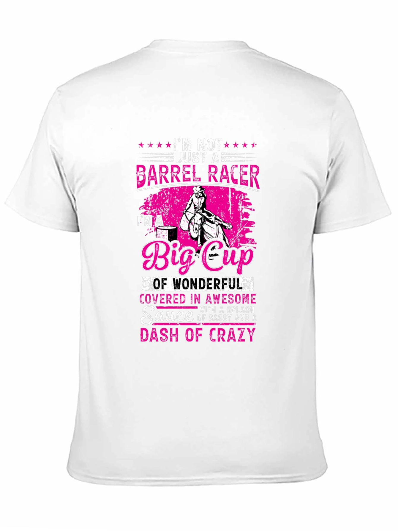 Black Barrel Racer Big Cup Graphic T-Shirt view 11