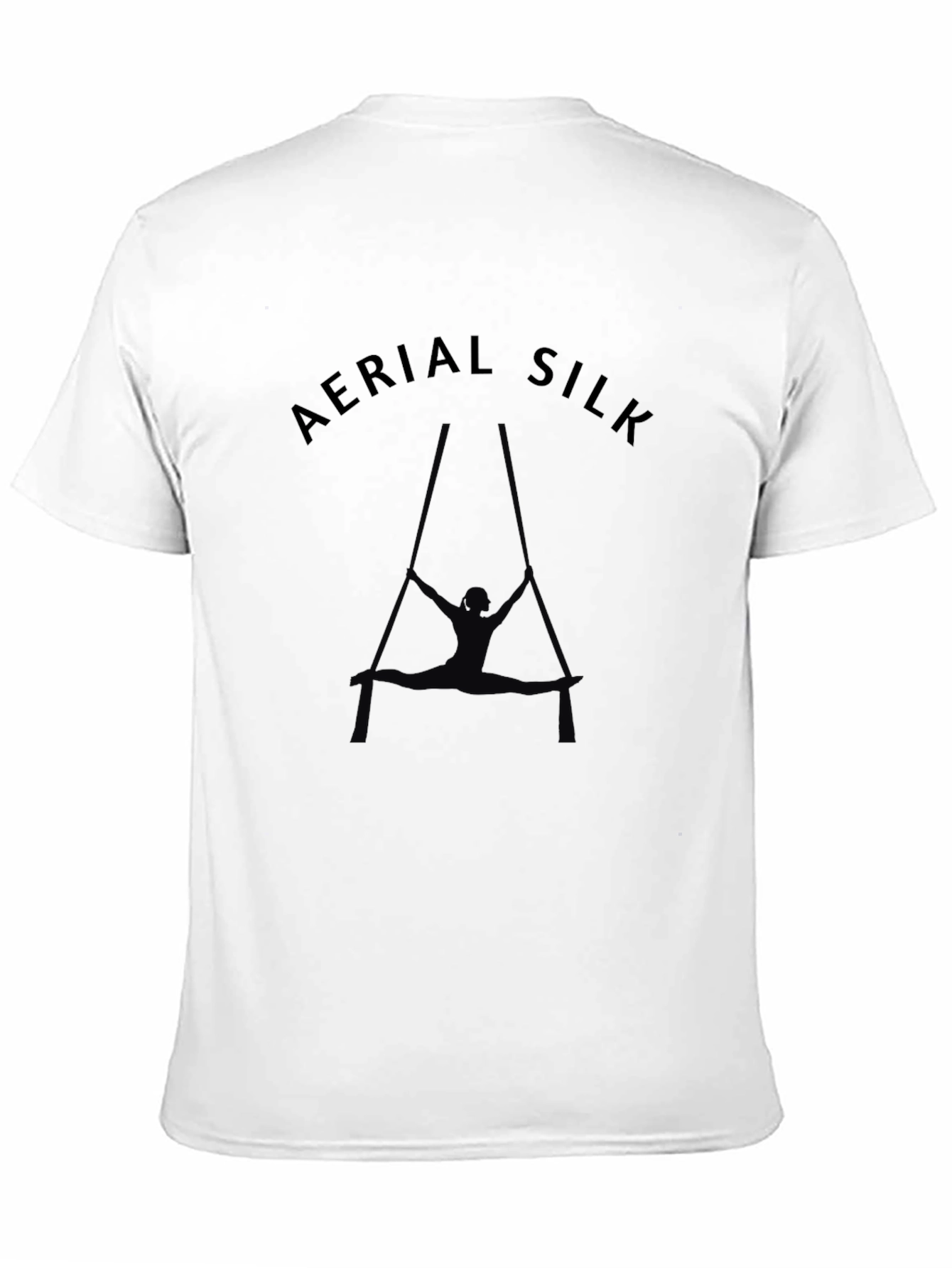 Black Aerial Silk T-Shirt - Black Acrobatic Design view 11