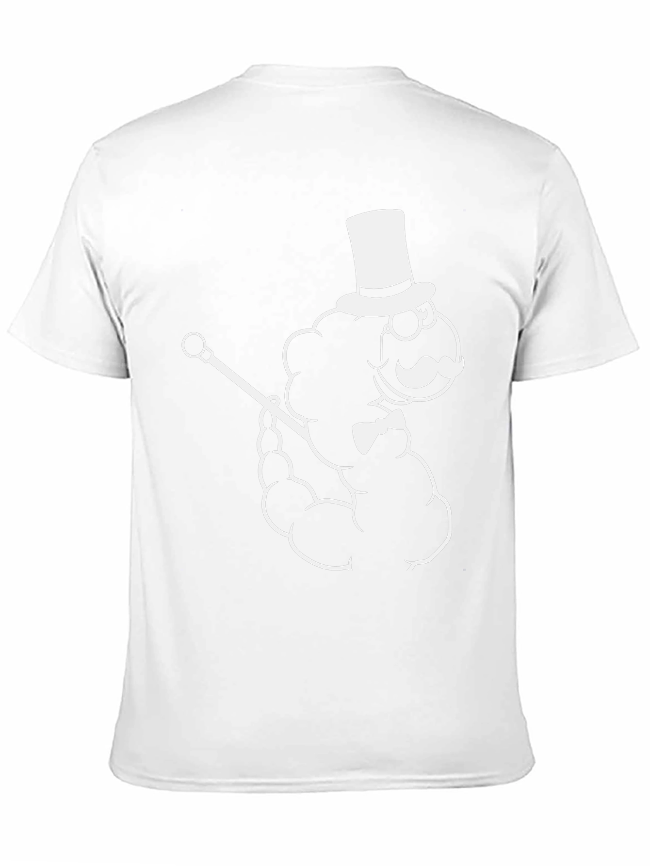 Black Cartoon Cloud Gentleman Black T-Shirt view 11