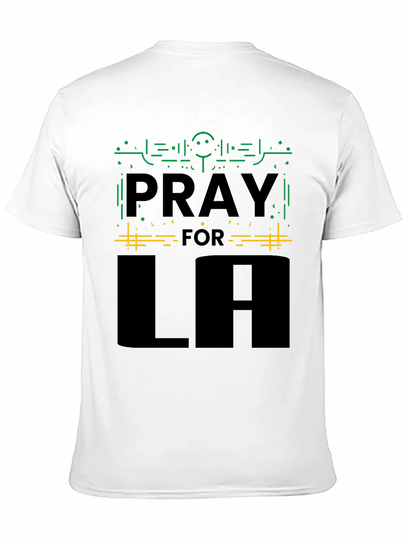 Black Pray for LA Black Graphic Tee - Comfort Fit view 11