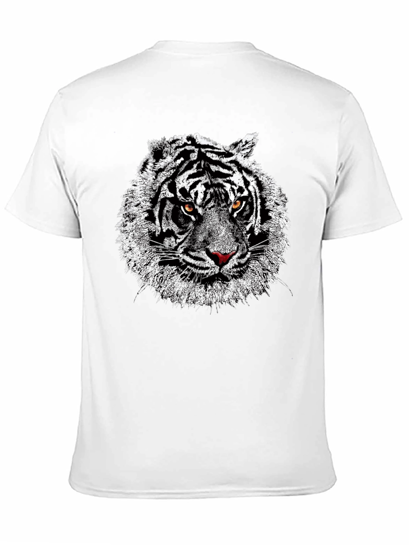 Black Tiger Graphic Print Black T-Shirt view 11