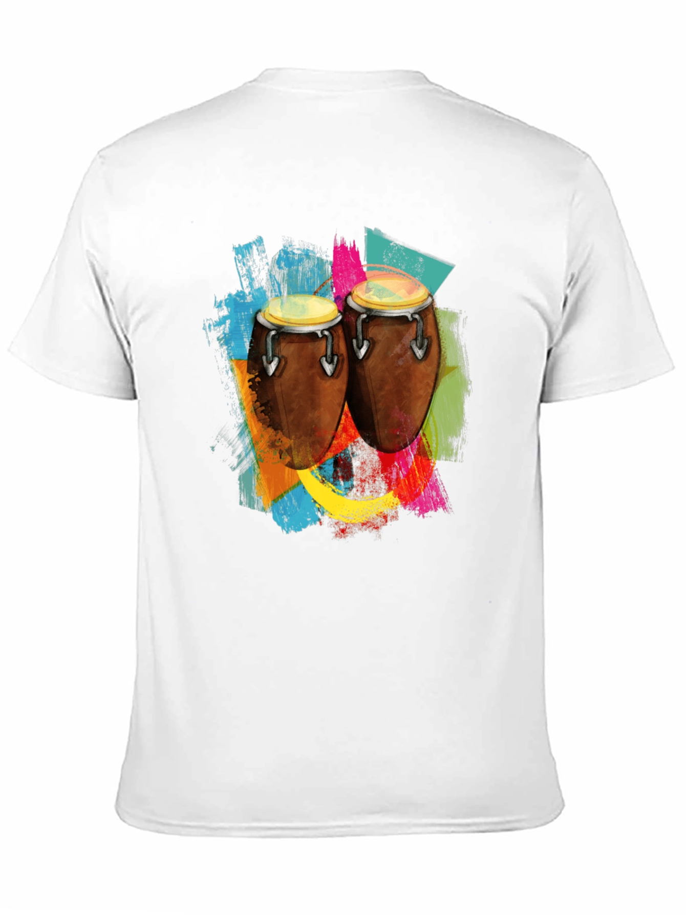 Black Conga Drum Colorful Graphic Tee view 11