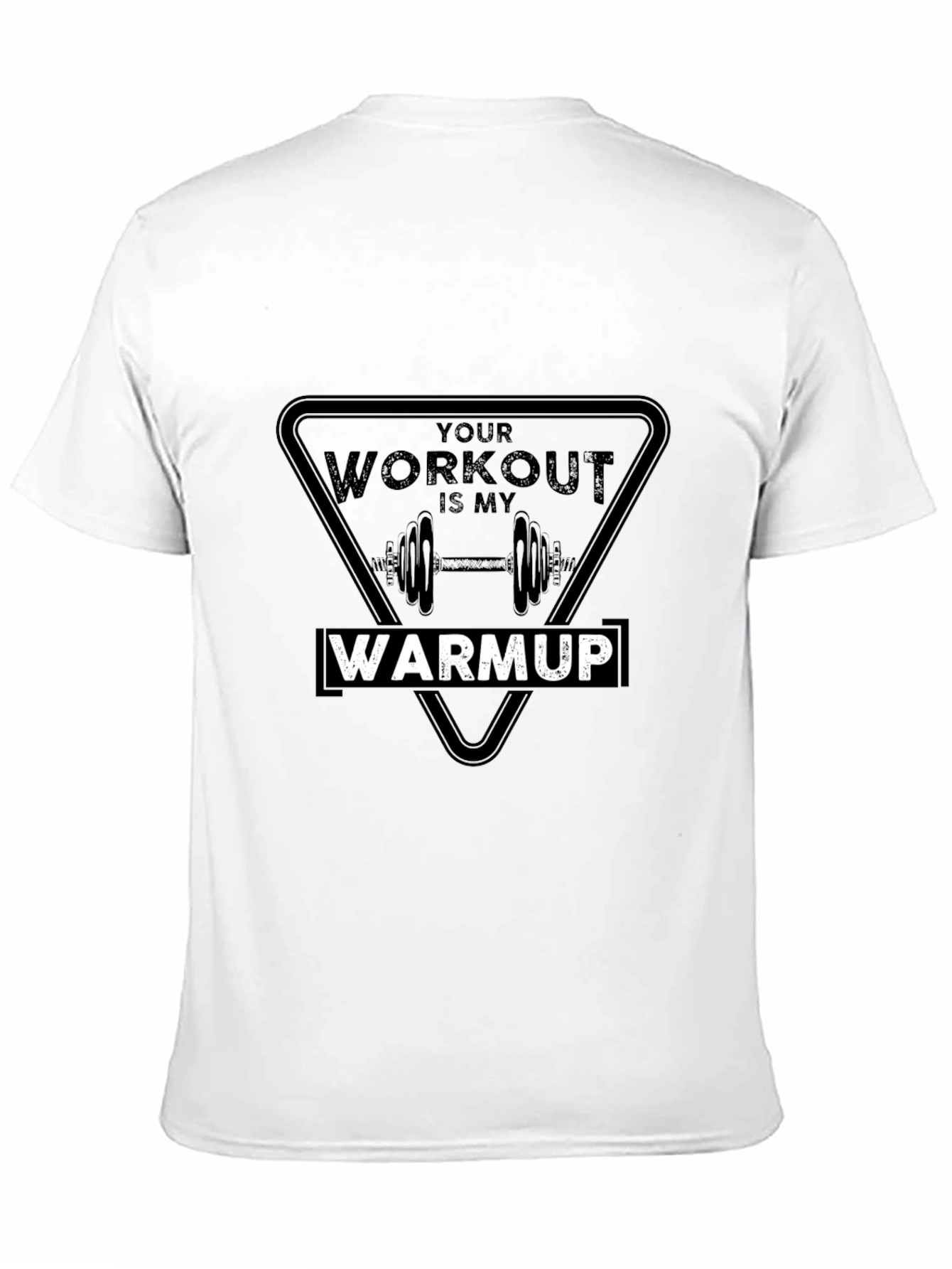 Black Workout Warmup T-Shirt: Gym Humor Tee view 11