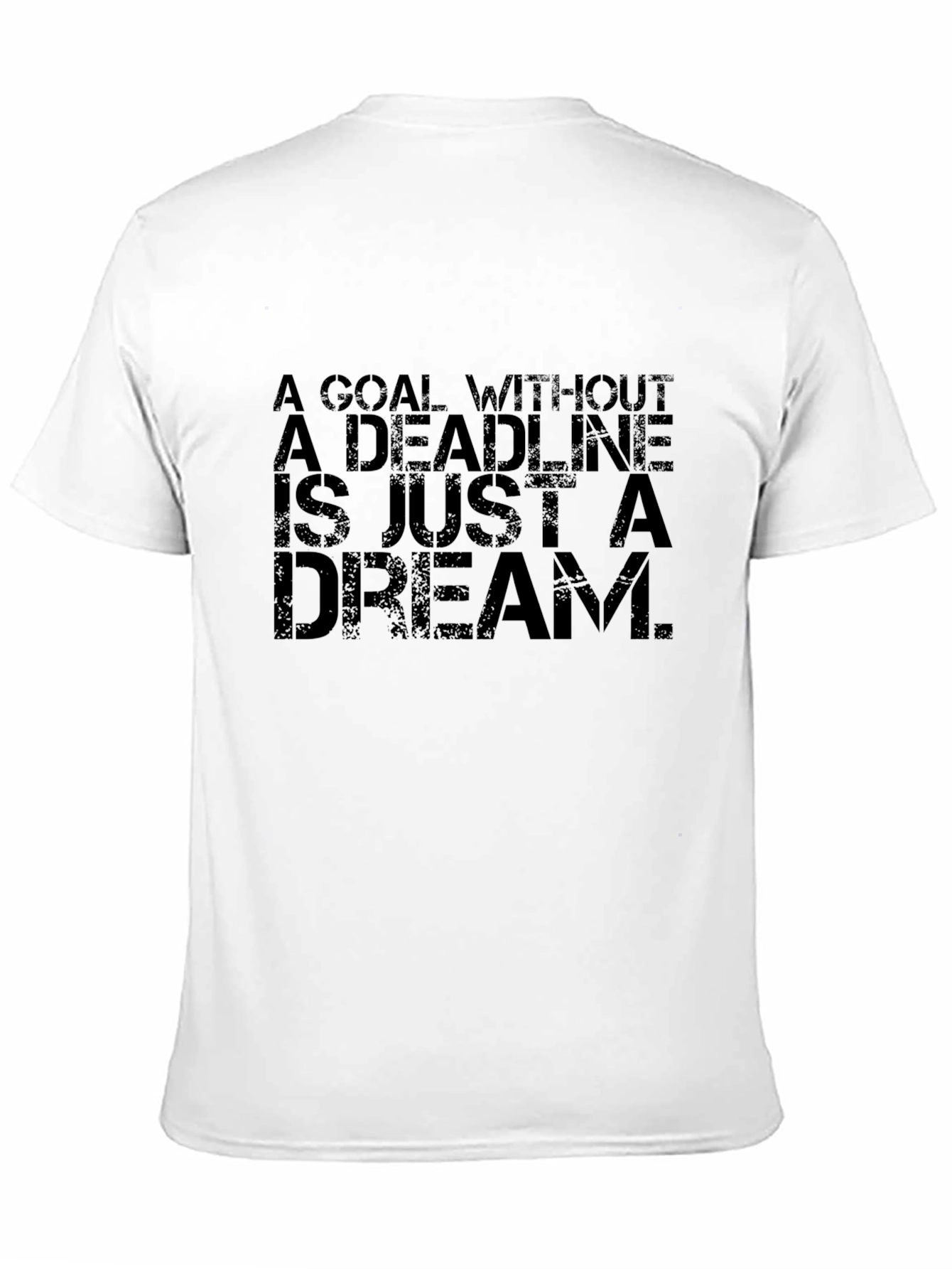 Black Goal Deadline Dream Black Graphic Tee view 11