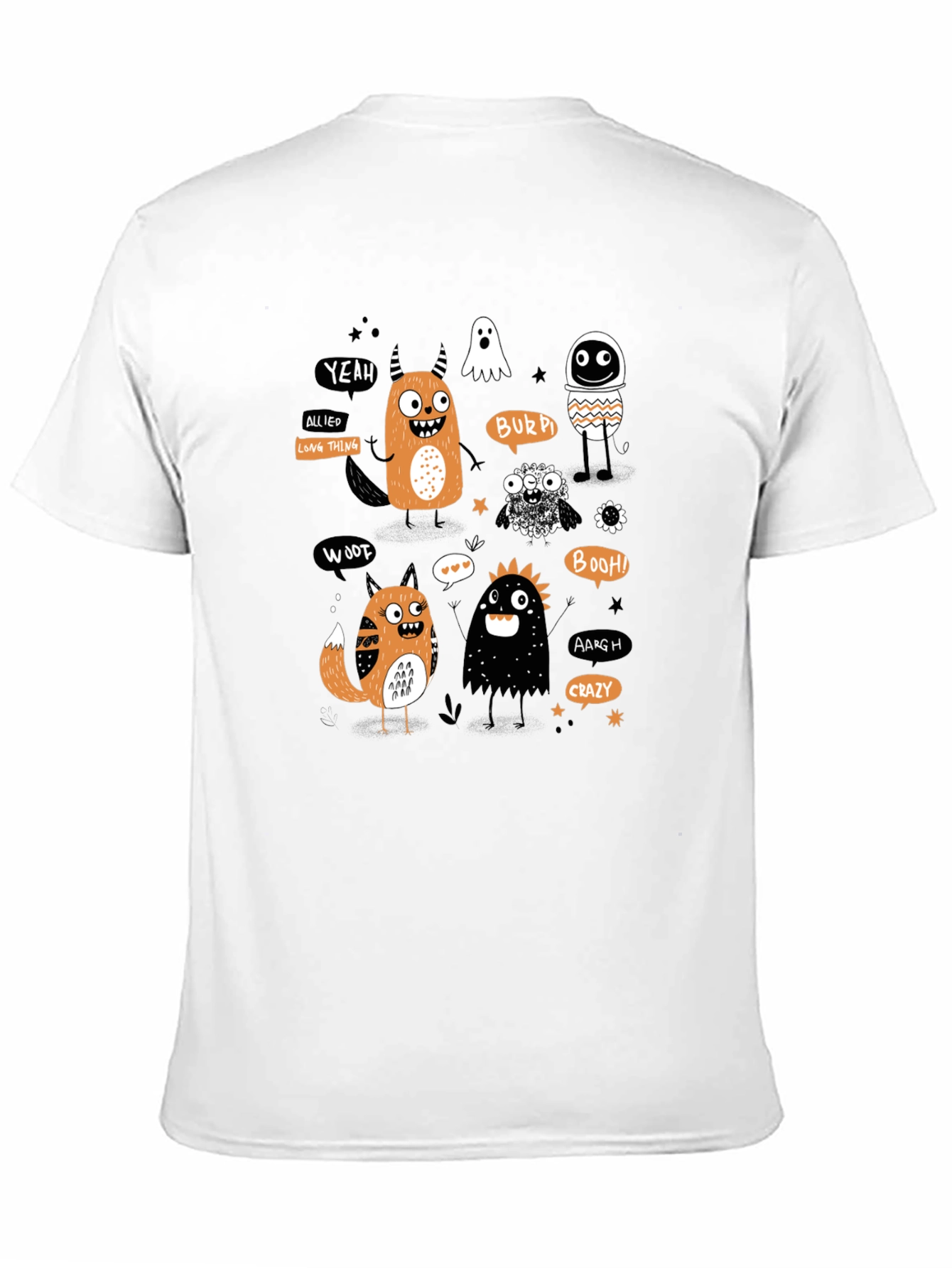 Black Monster Graphic Print T-Shirt view 11