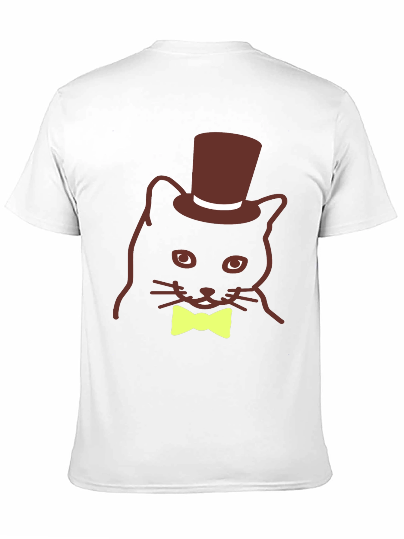 Black Cat with Top Hat & Bow Tie Black T-Shirt view 11