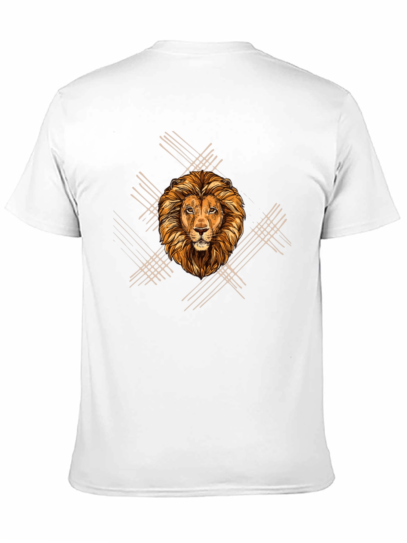 Black Lion Graphic Print Men's Black T-Shirt view 11