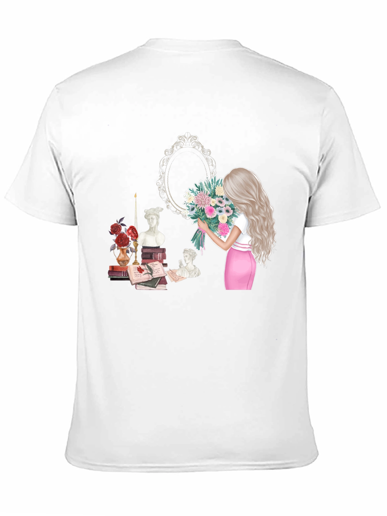 Floral Girl T-Shirt - Artsy Aesthetic - 11