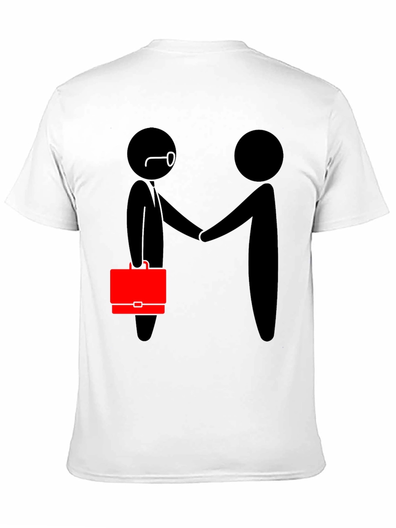 Black Funny Business Handshake Graphic T-Shirt view 11