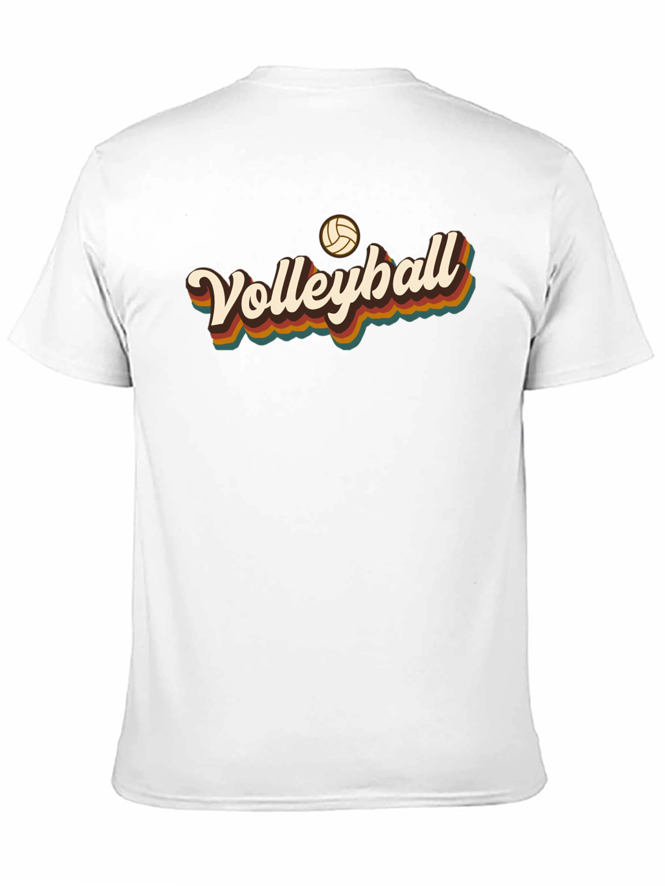 Black Retro Volleyball T-Shirt - Vintage Style Tee view 11