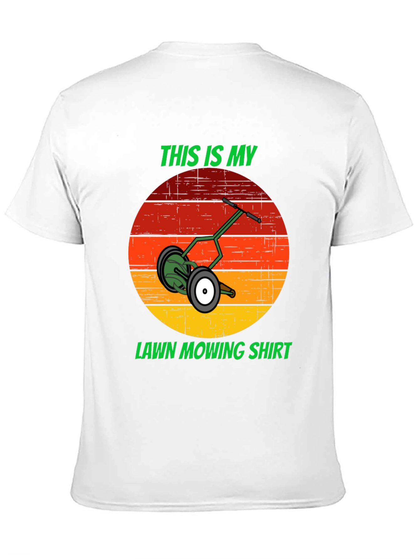 Black This Is My Lawn Mowing Shirt - Retro Mower Design Tee view 11