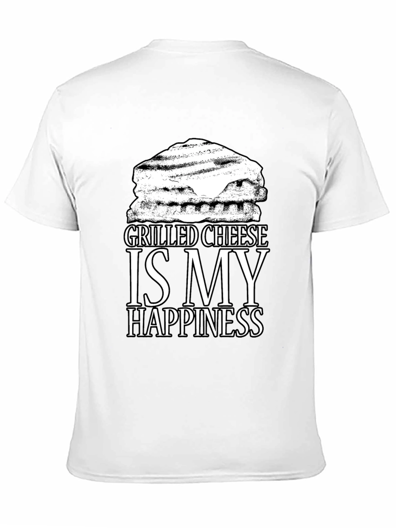 Grilled Cheese Happiness Black T-Shirt - 11
