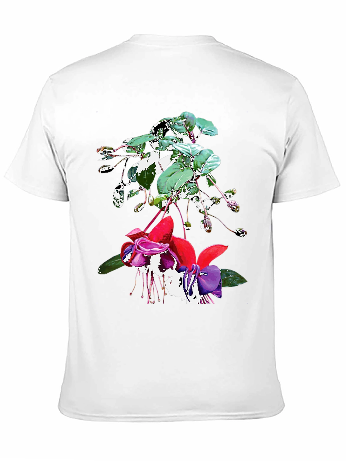 Floral Print Black T-Shirt - 11