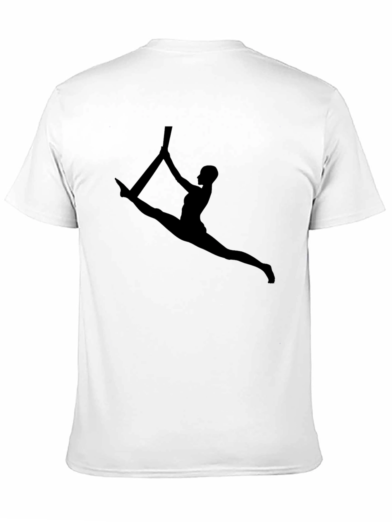 Black Aerial Yoga T-Shirt - Balance & Strength view 11