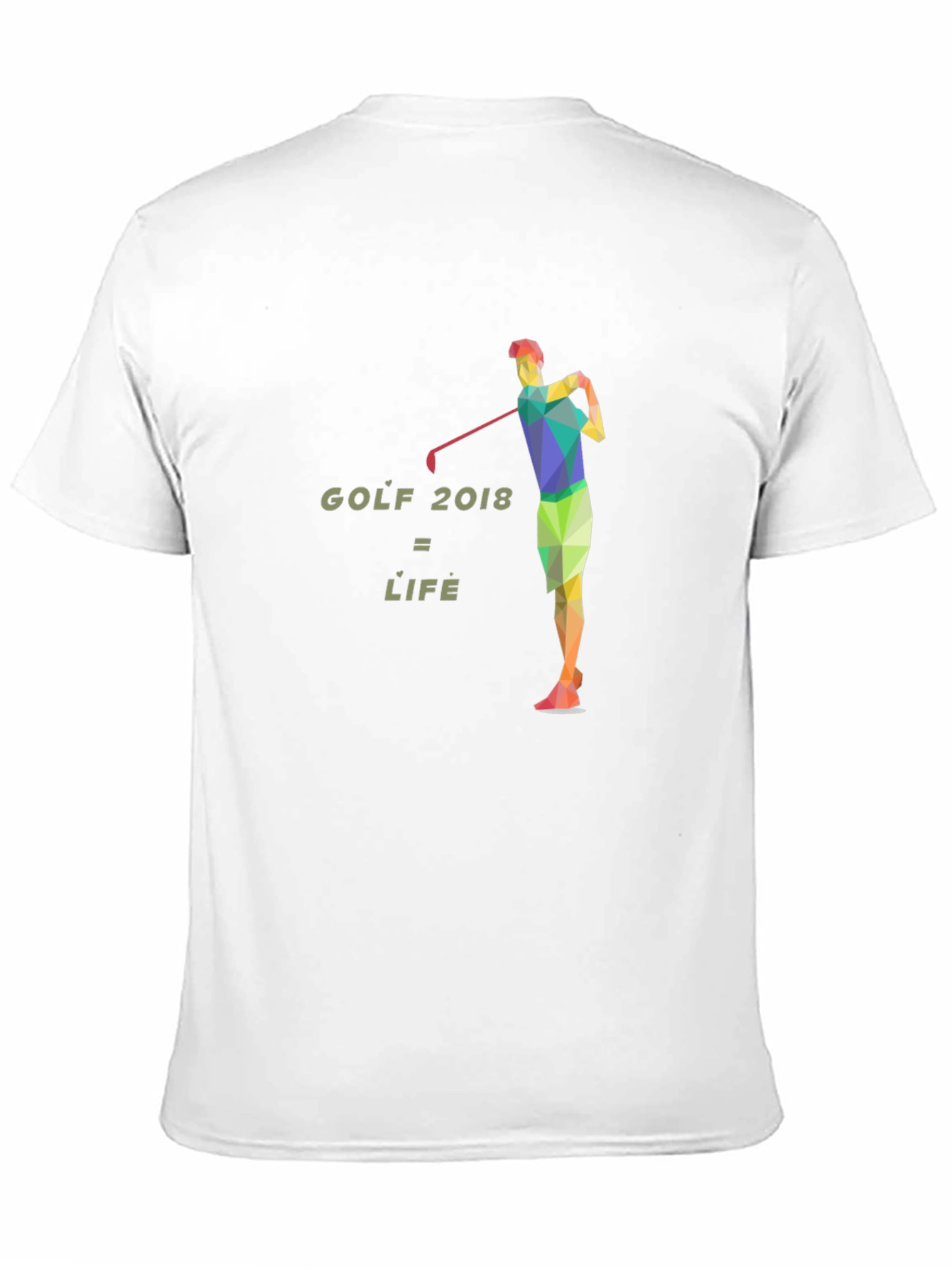 Black Golf 2018 = Life Graphic Tee - Stylish Golfer's T-Shirt view 11
