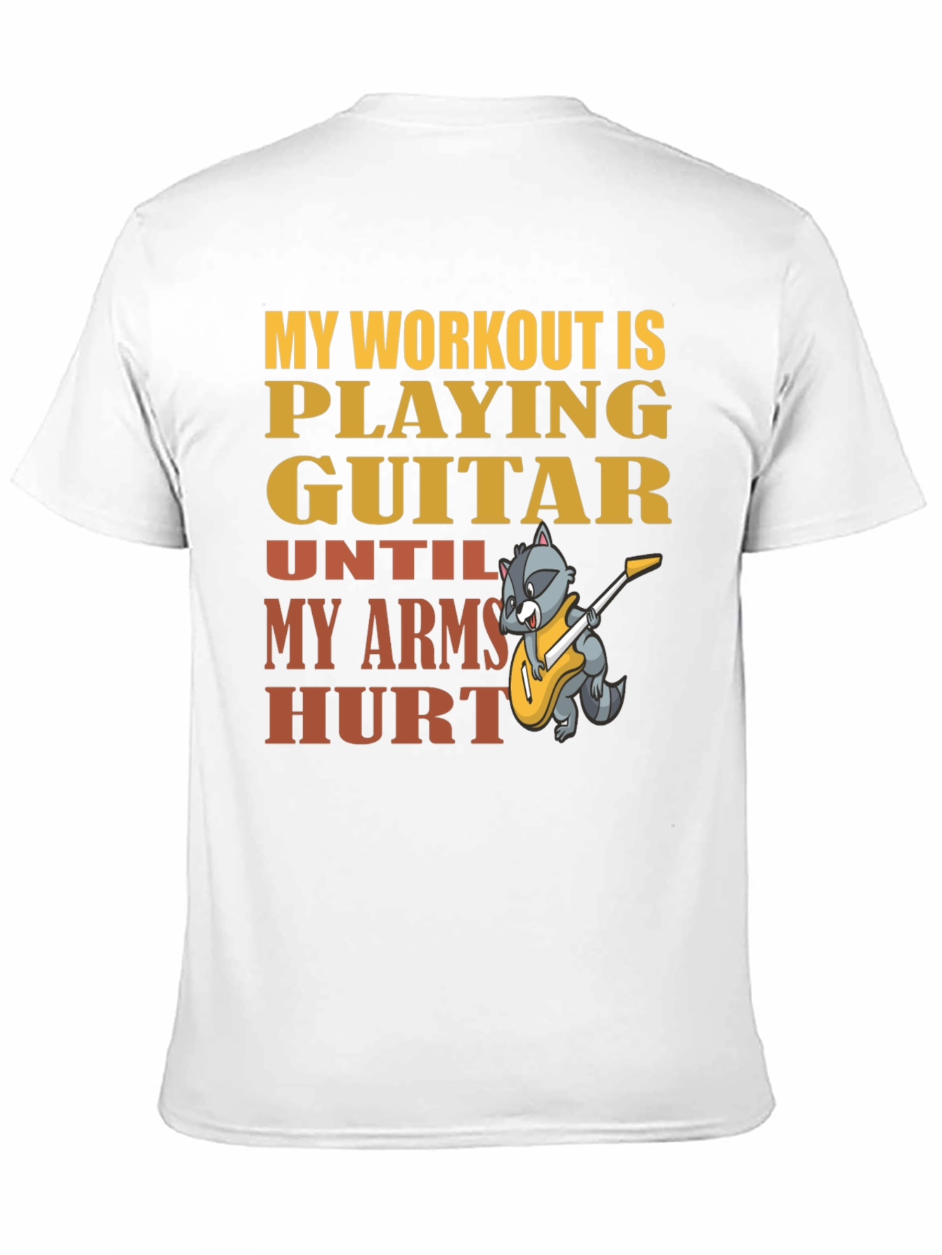 Black Guitar Workout T-Shirt - Musician Fitness Tee view 11