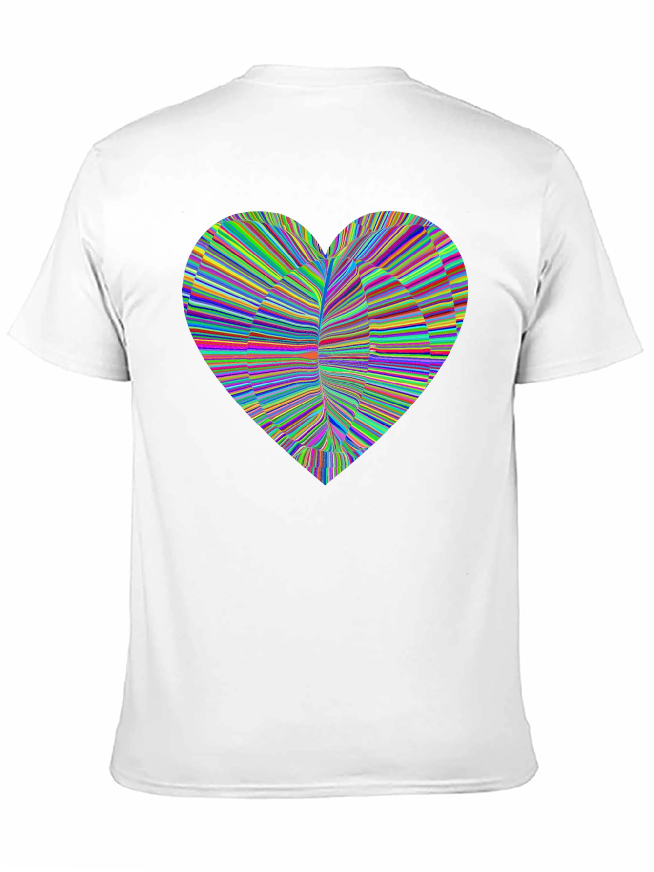 Black Colorful Heart Graphic Black T-Shirt view 11