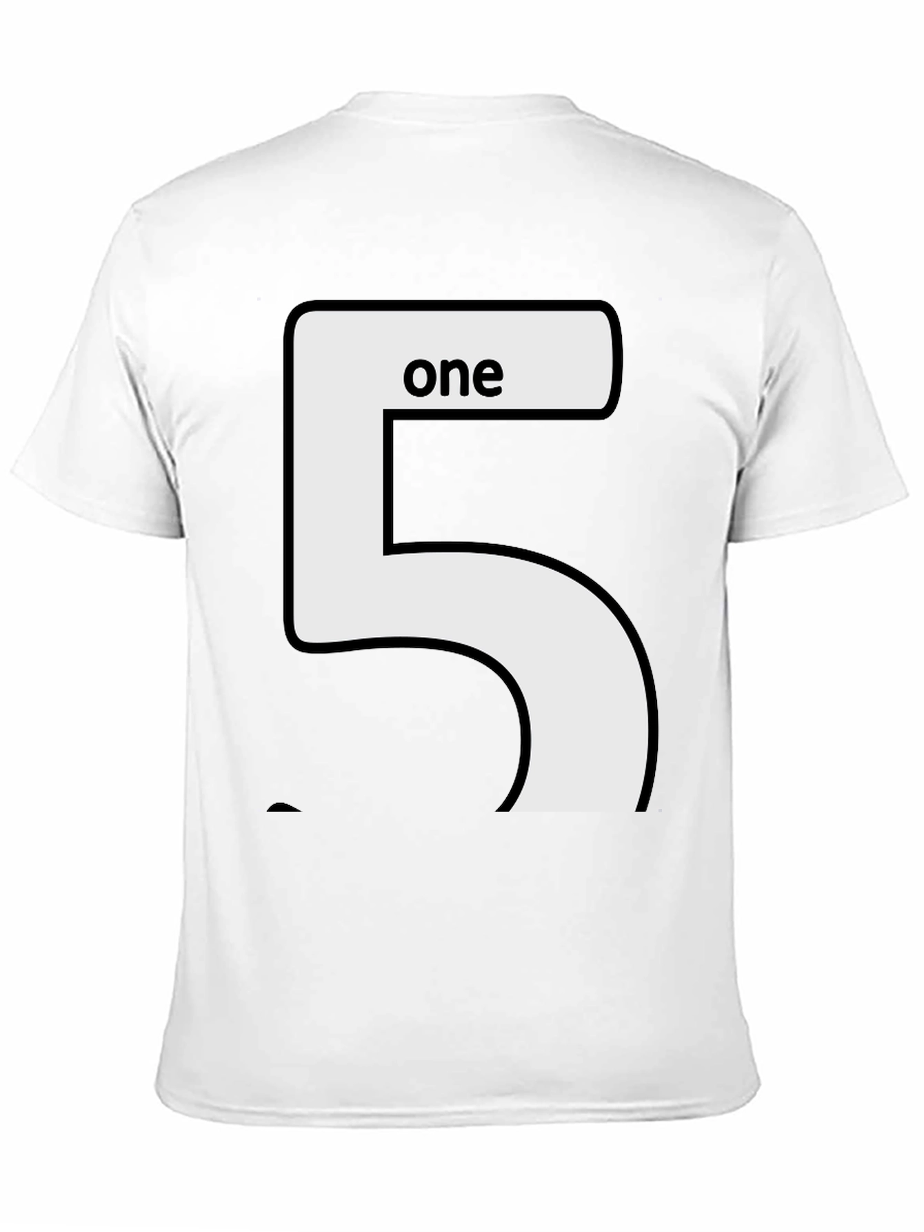Black Number 5 One Funny Graphic T-Shirt view 11