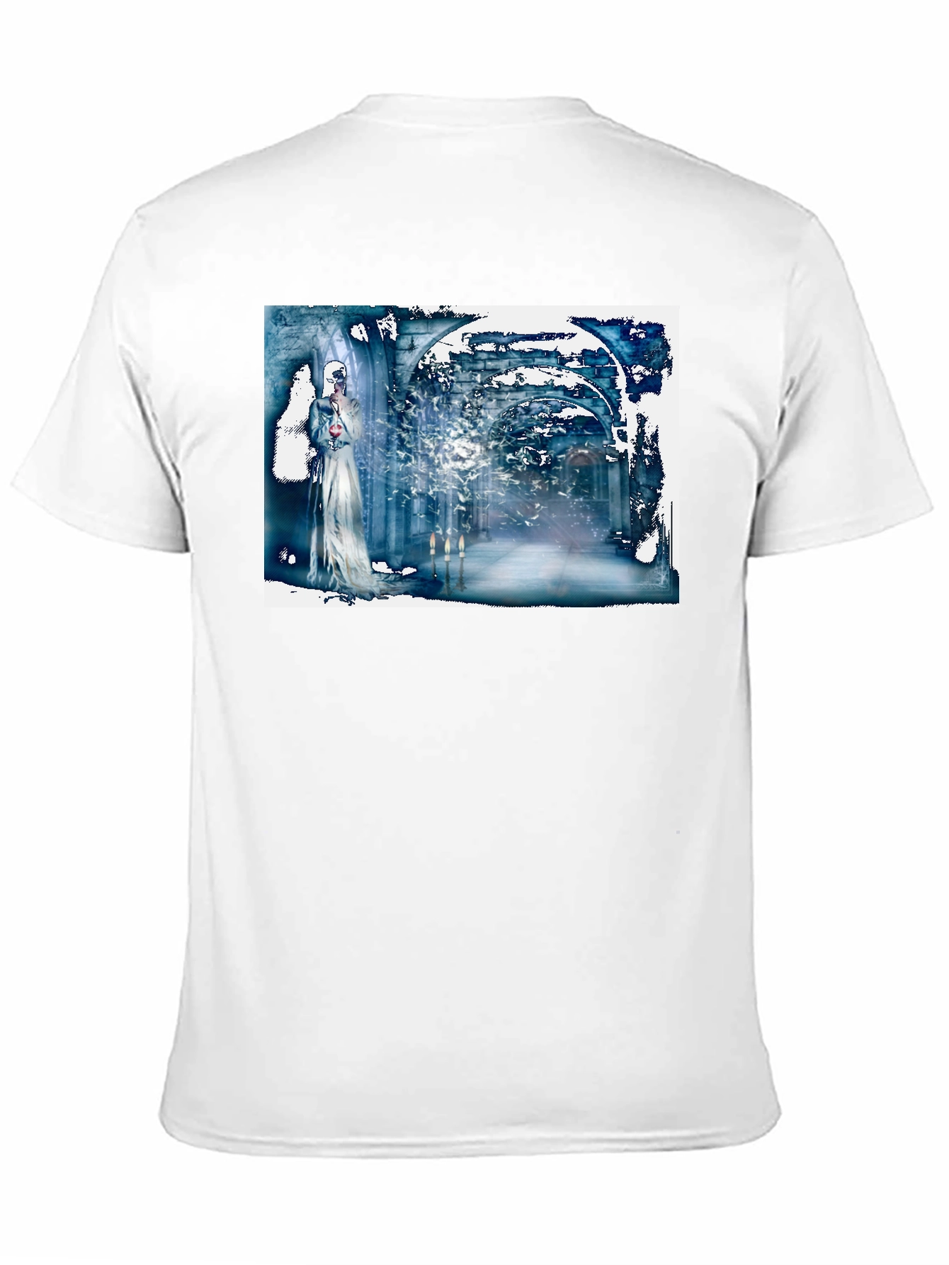 Black Abstract Gothic T-Shirt: Wearable Art Tee view 11