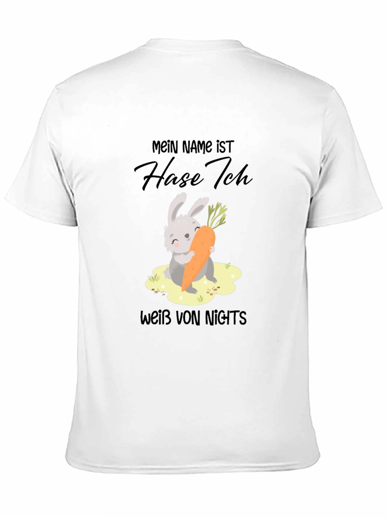 Black Cute Rabbit Carrot T-Shirt - Mein Name ist Hase Ich view 11
