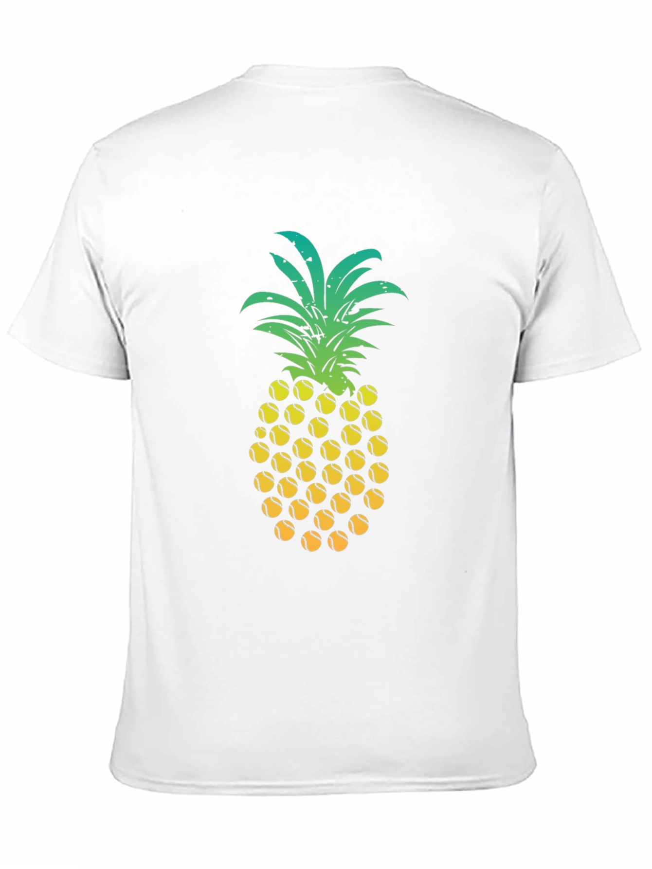 Black Pineapple Tennis Ball Graphic Tee - Fun Summer Shirt view 11