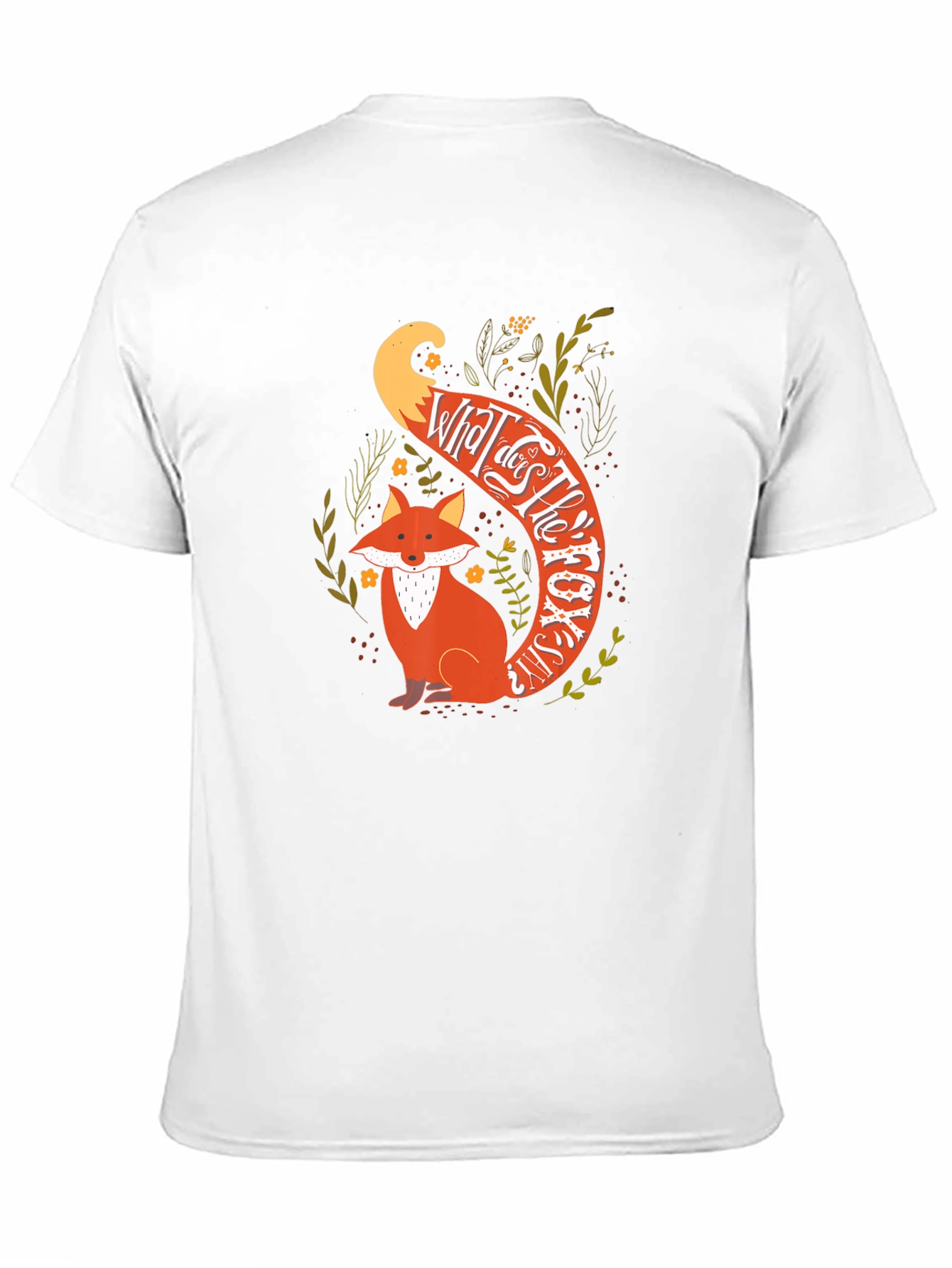 Black What Does the Fox Say T-Shirt - Unique Graphic Tee view 11