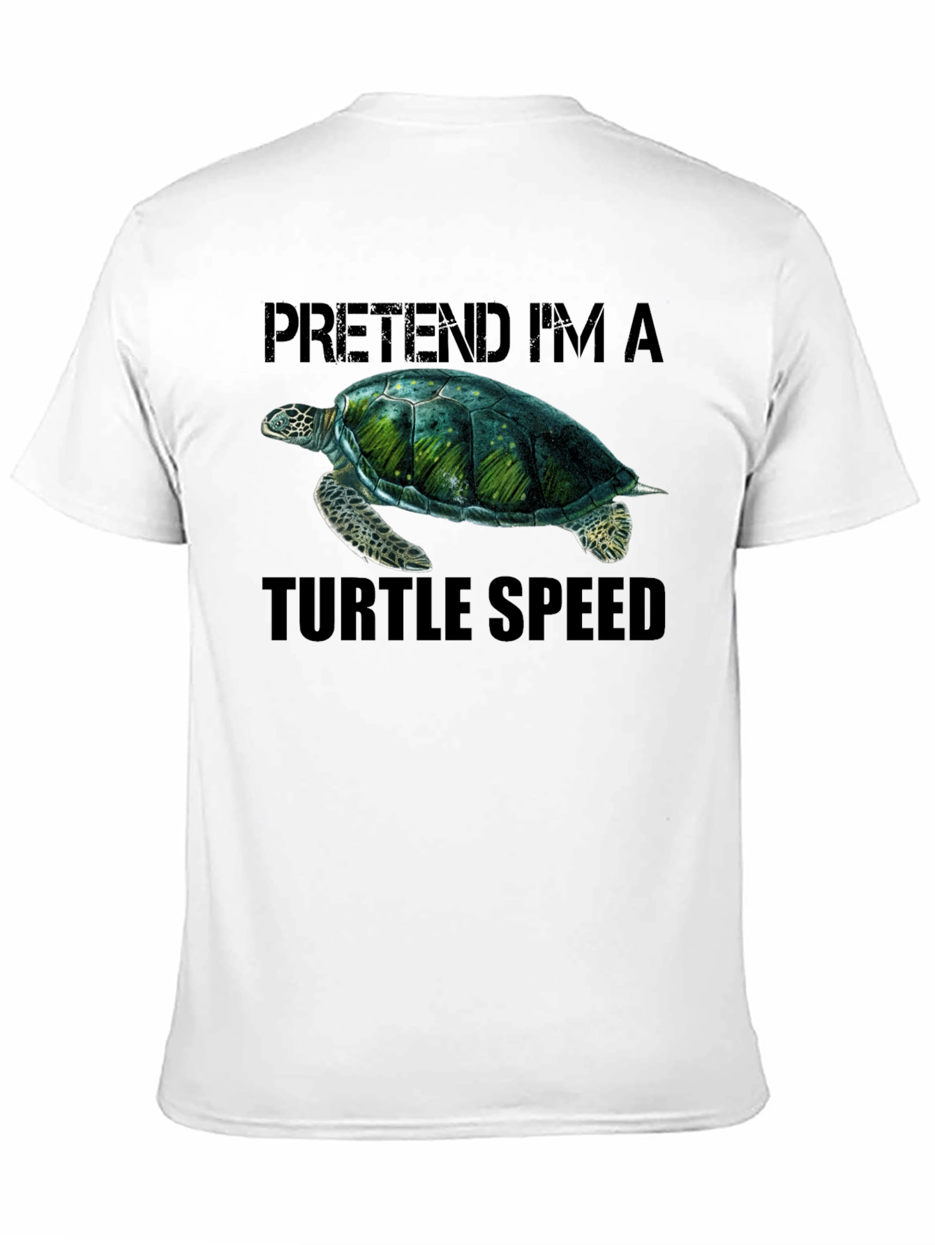Black Pretend I'm A Turtle Speed T-Shirt view 11