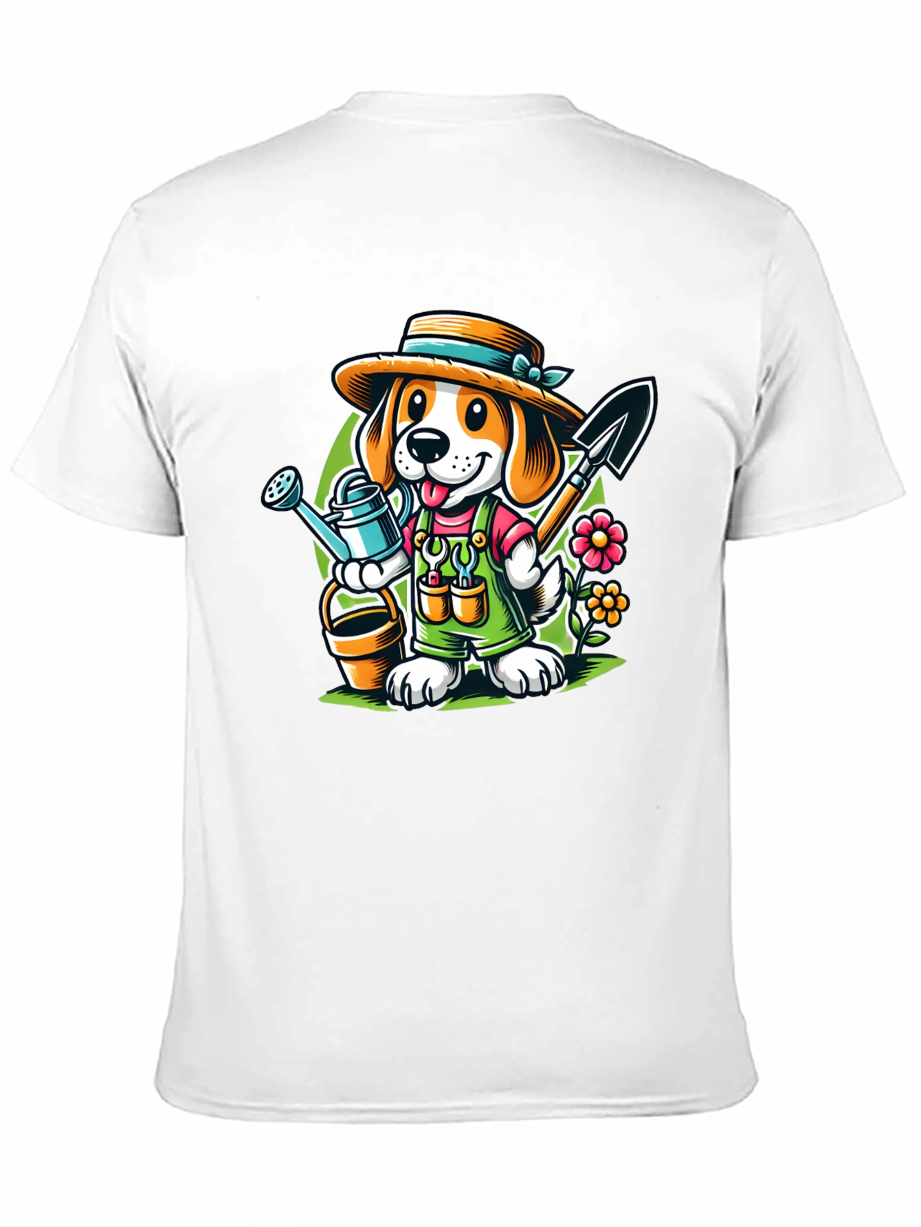 Black Gardener Dog T-Shirt - Cute Cartoon Animal Tee view 11