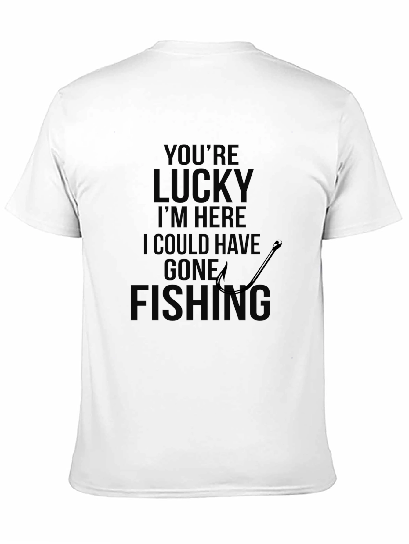 Black Men's Black 'Lucky Fishing' Graphic Tee view 11