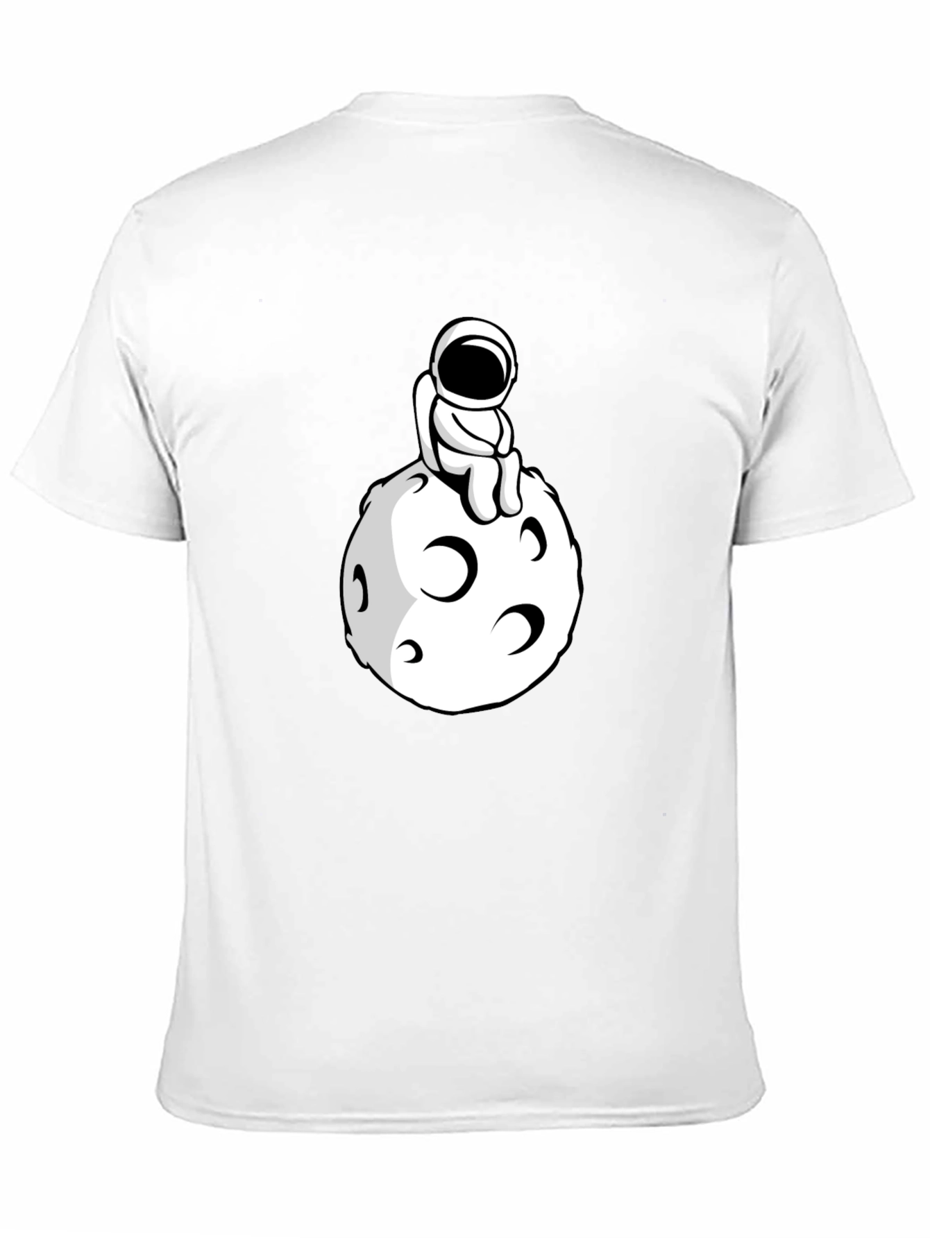 Black Astronaut on the Moon Black T-Shirt view 11