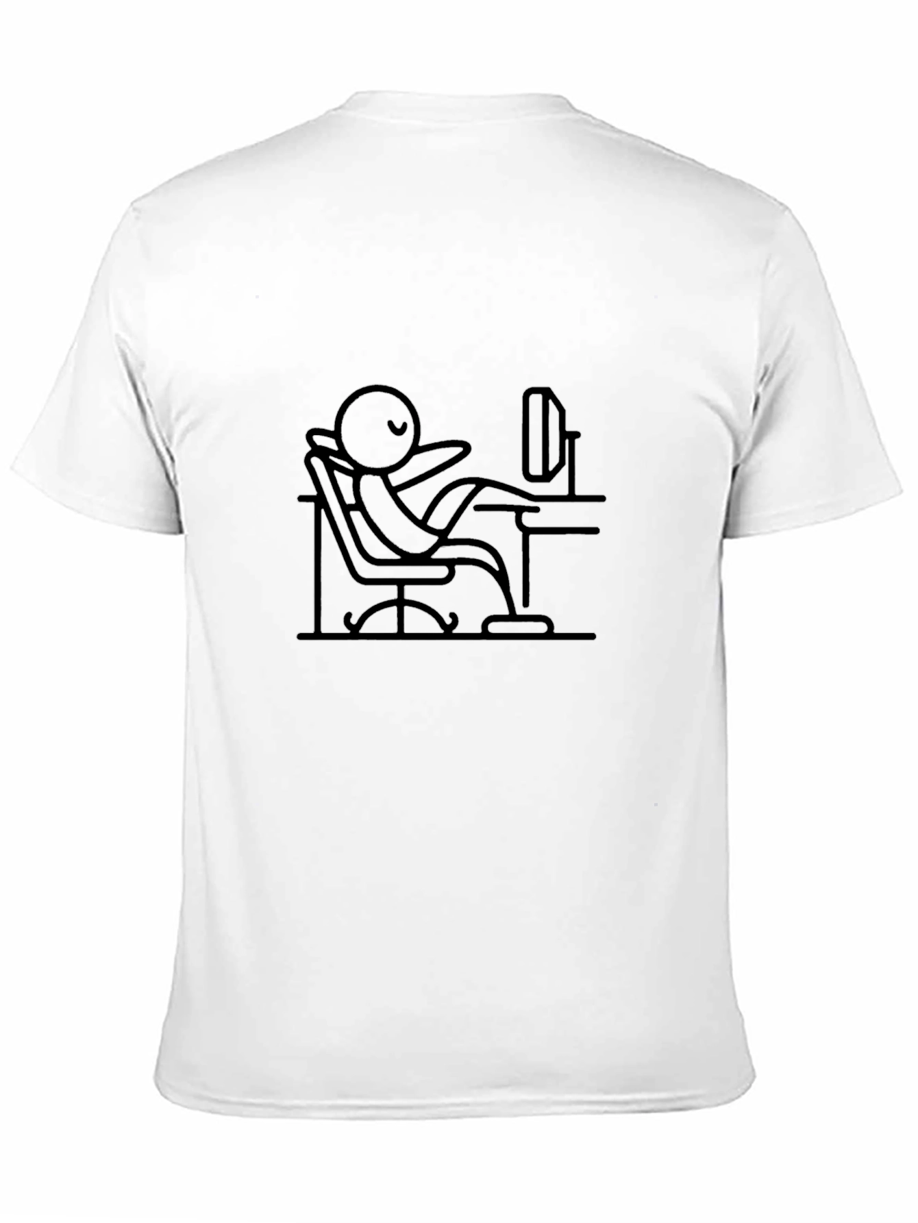 Black Relaxed Stick Figure Black Tee view 11